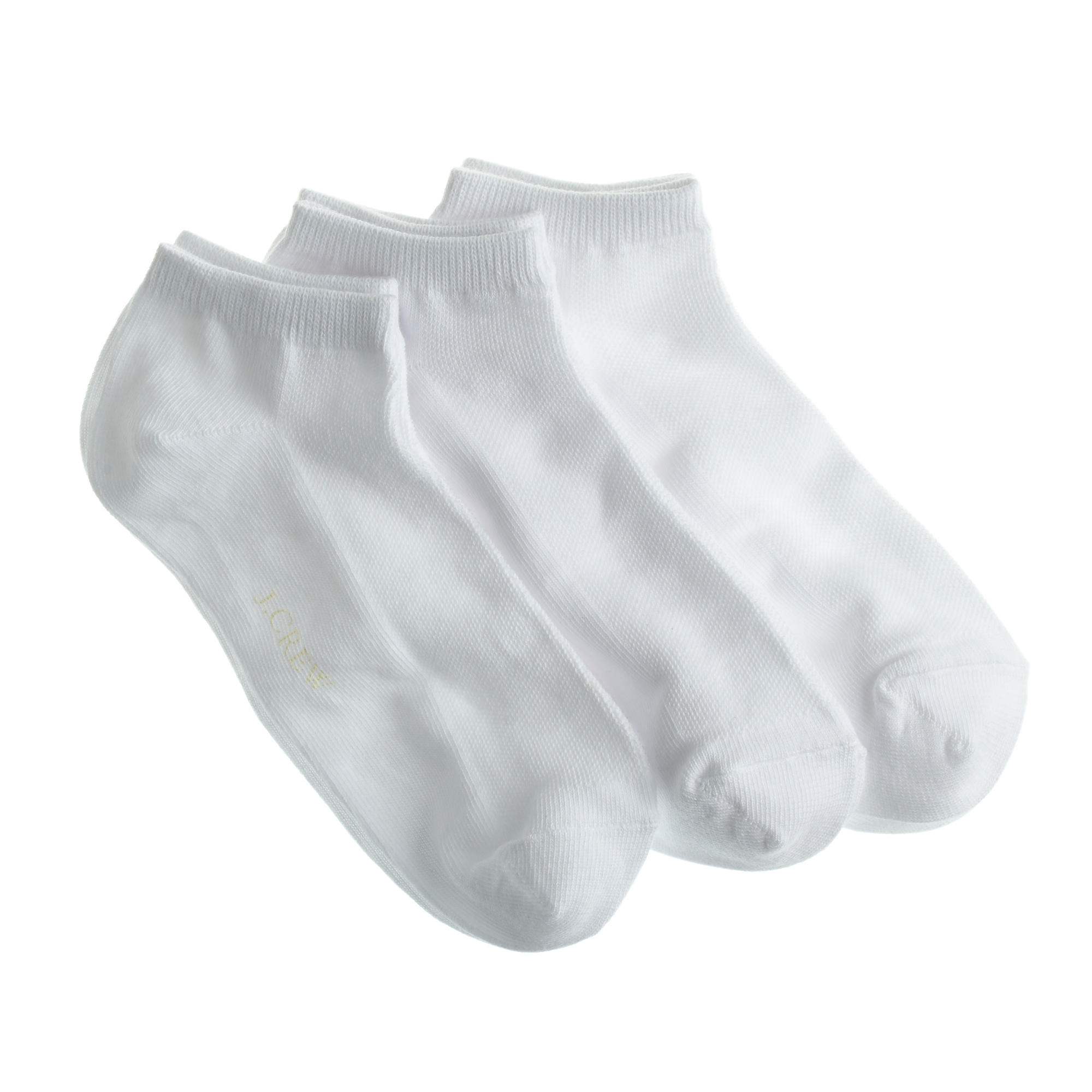 Jcrew Ankle Socks Three Pack In White Lyst 