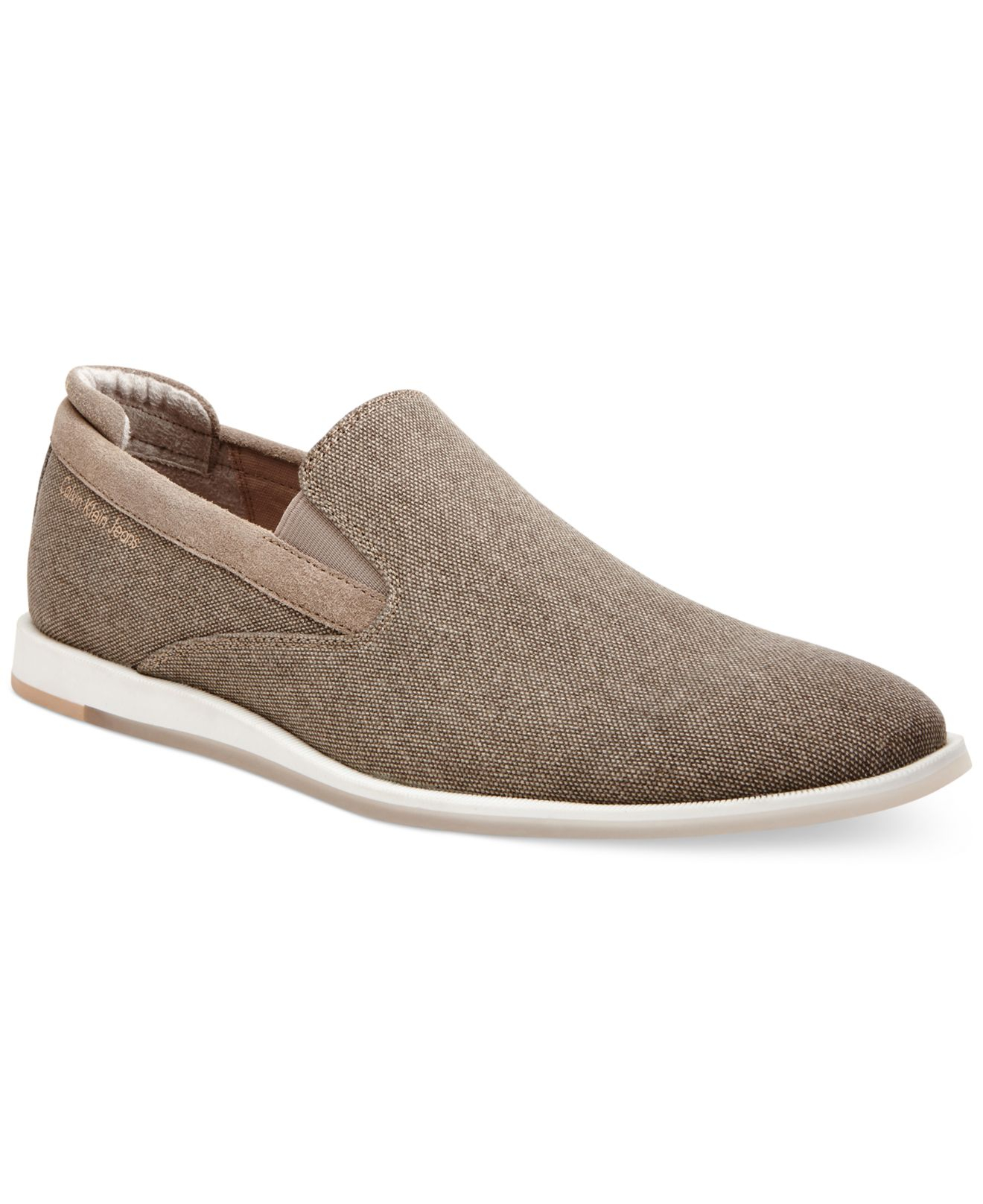 Lyst Calvin klein jeans Denny Canvas Slip On in Brown