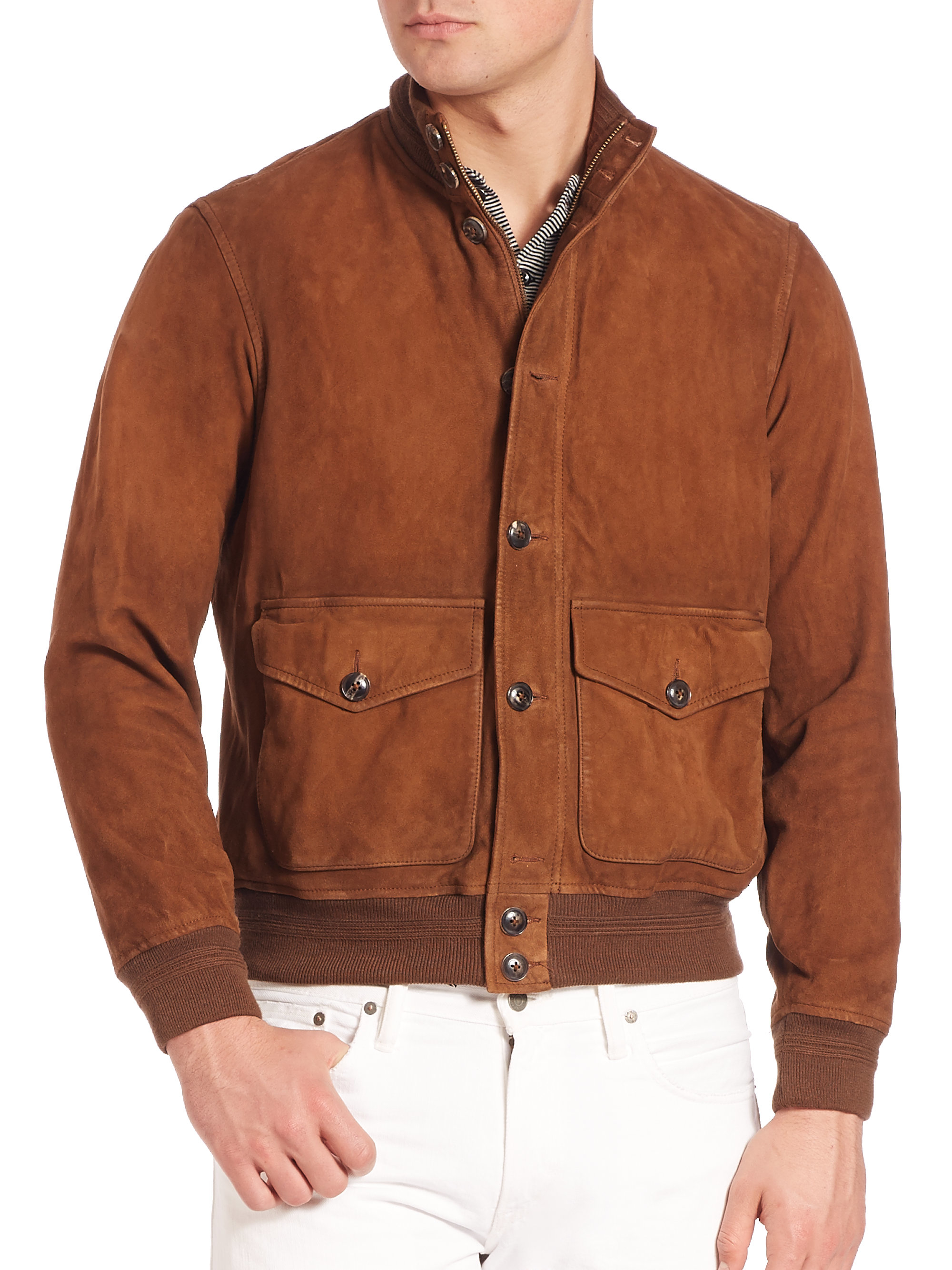 Lyst - Polo ralph lauren Suede Skeet Jacket in Brown for Men