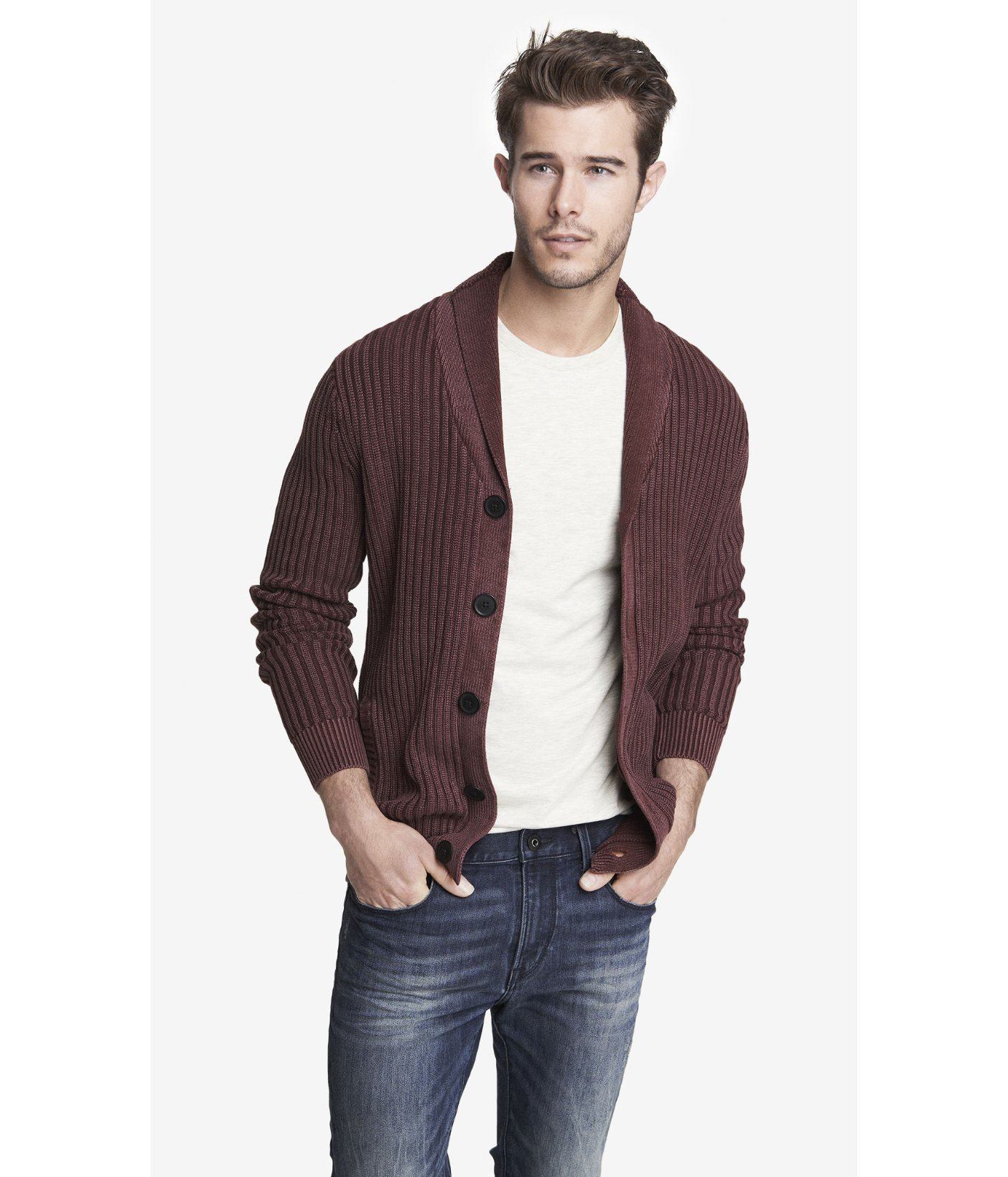 express mens cardigan