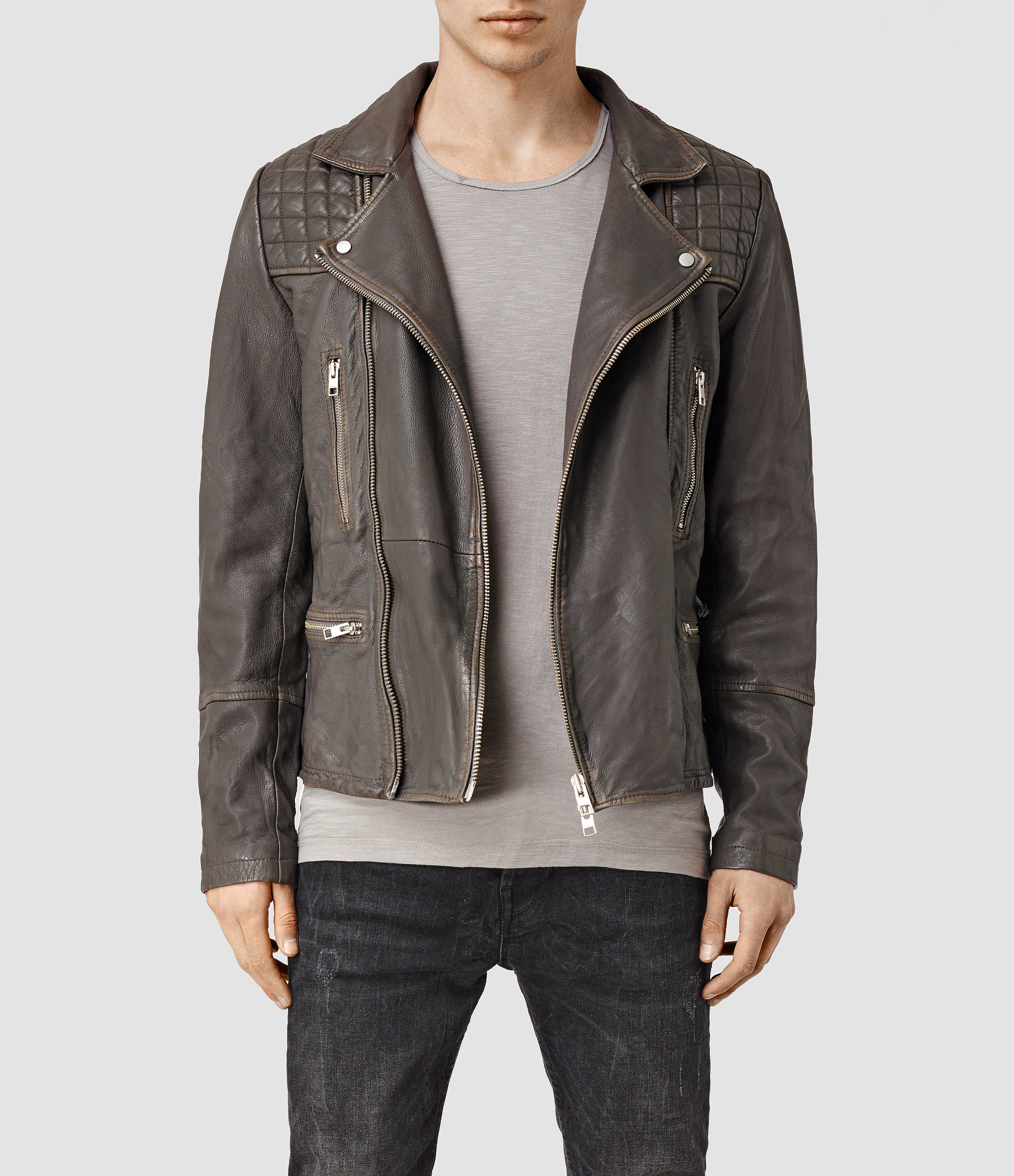 AllSaints Cargo Leather Biker Jacket For Men Lyst UK AllSaints Cargo Leather Biker Jacket For Men Lyst UK