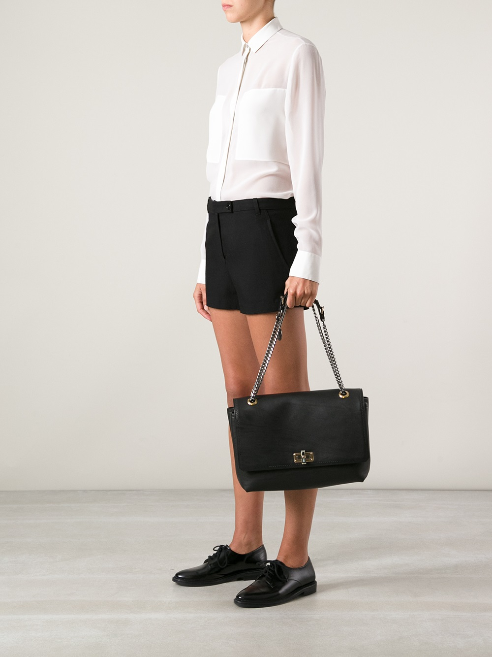 Lanvin Medium 'Happy' Shoulder Bag in Black | Lyst
