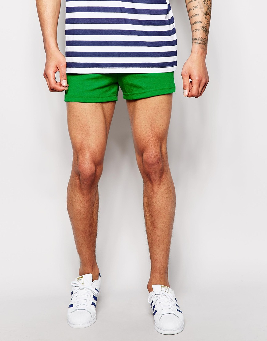 American apparel Triblend Lightweight Jersey Shorts in Green for Men