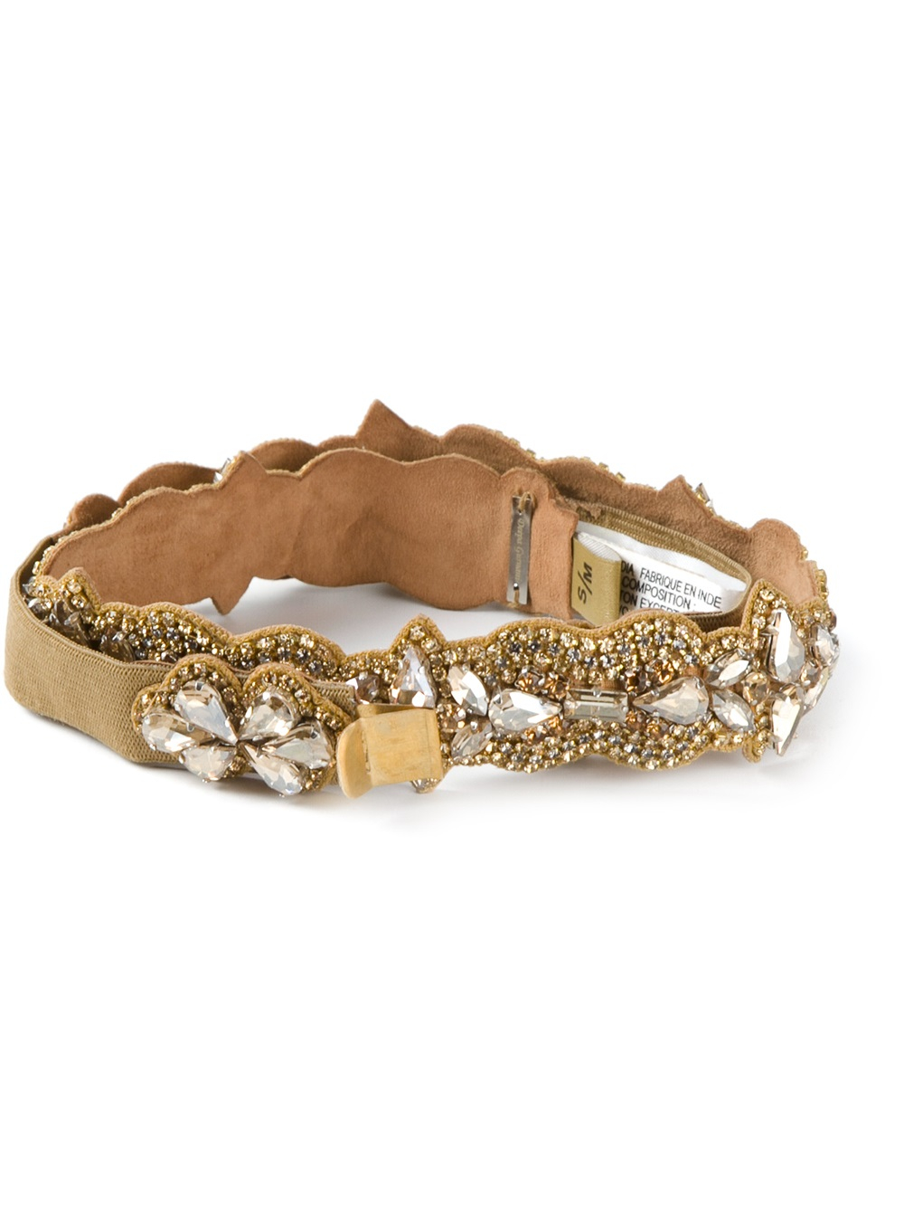 Lyst Deepa Gurnani Embellished Belt in Metallic