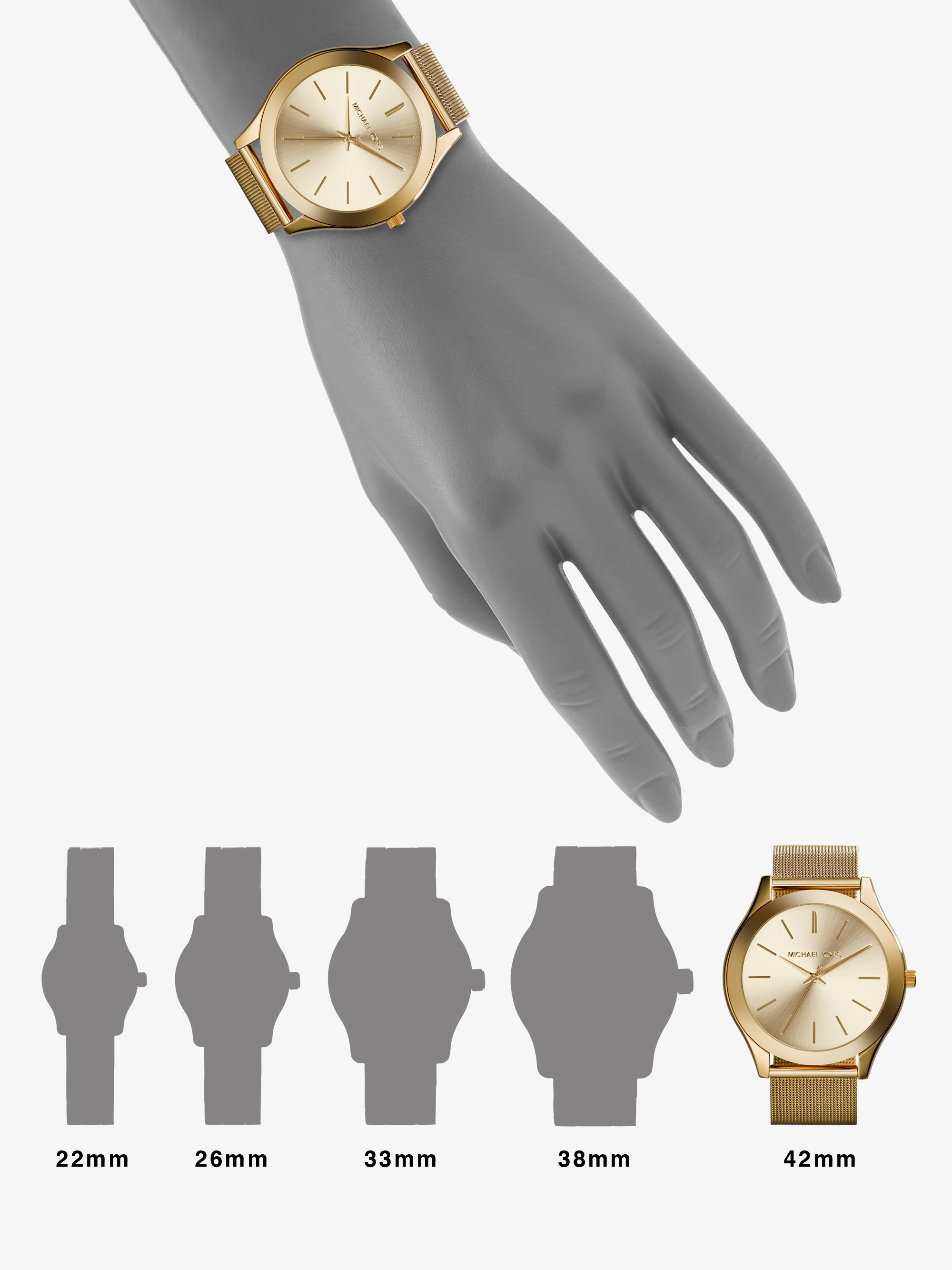 michael kors gold mesh watch