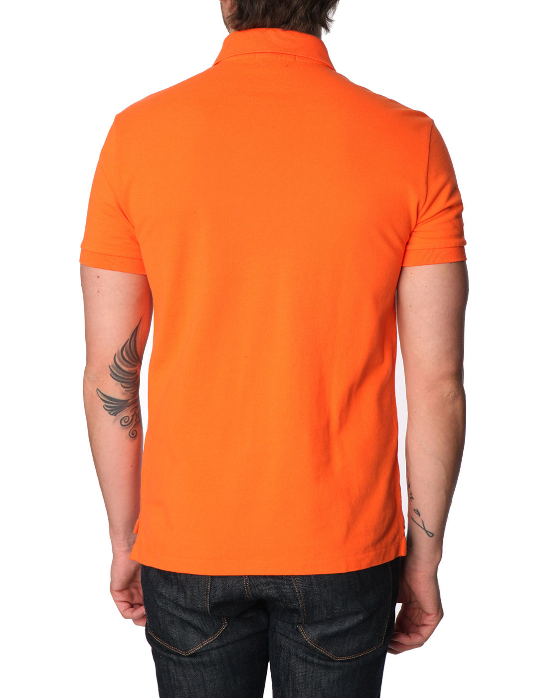 Polo ralph lauren Bright Orange Slim Fit Polo Shirt in Orange for Men ...