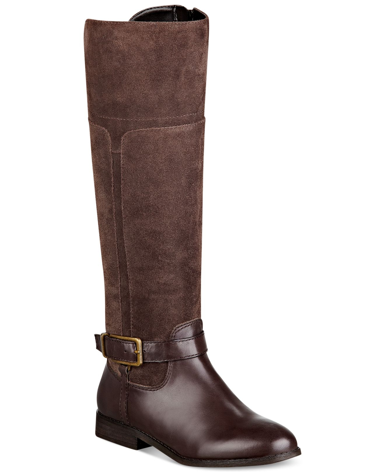 Lyst - Marc fisher Aysha Tall Wide Calf Riding Boots in Brown