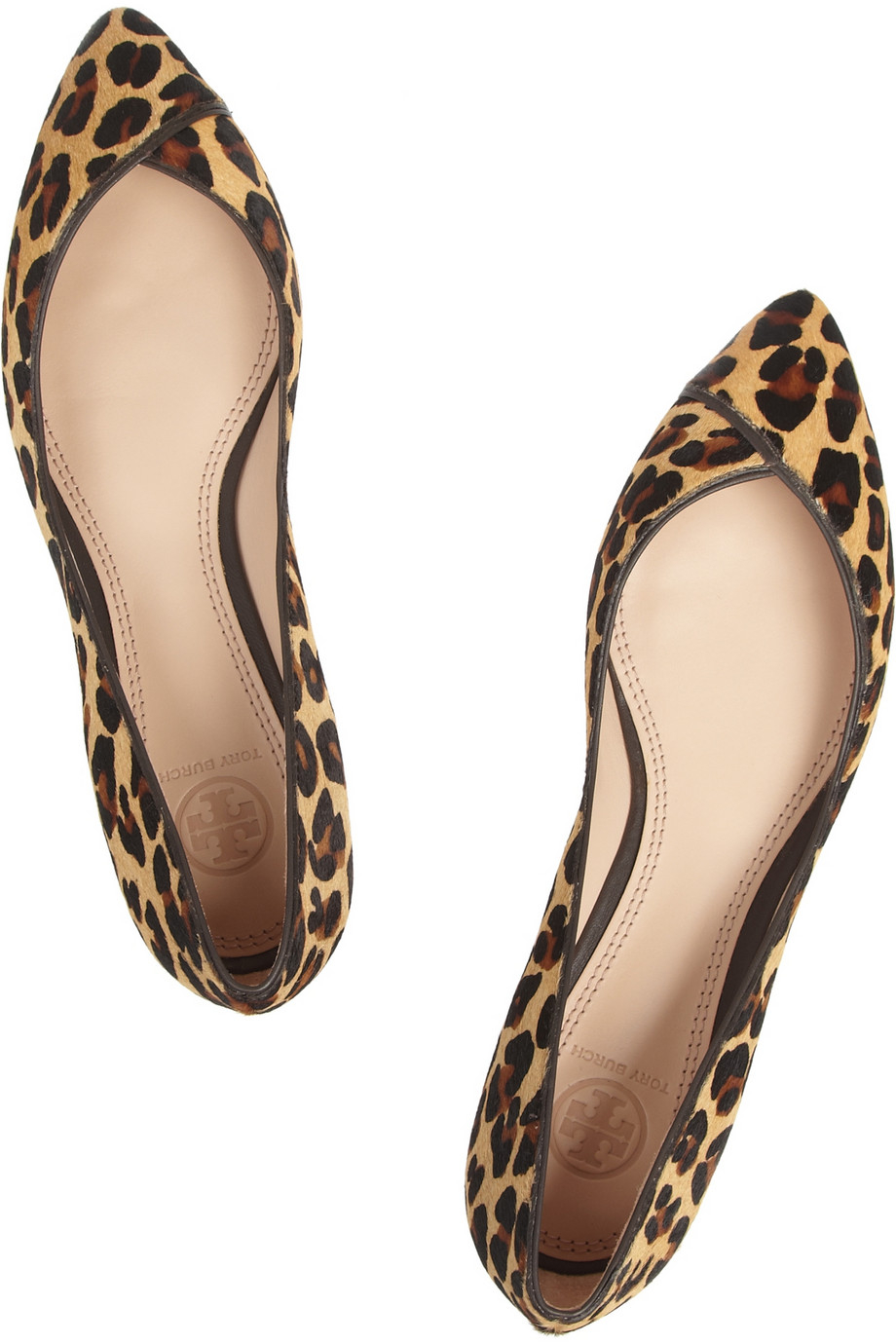 calf hair leopard flats