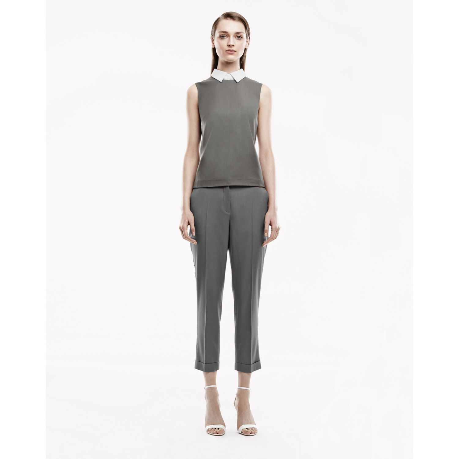 Theory Mustadio Pant In Classy Wool in Gray - Lyst