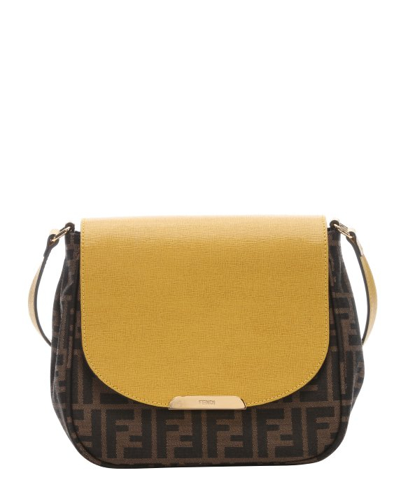 Fendi Tobacco And Yellow Zucca Canvas Crossbody Bag in Yellow Lyst
