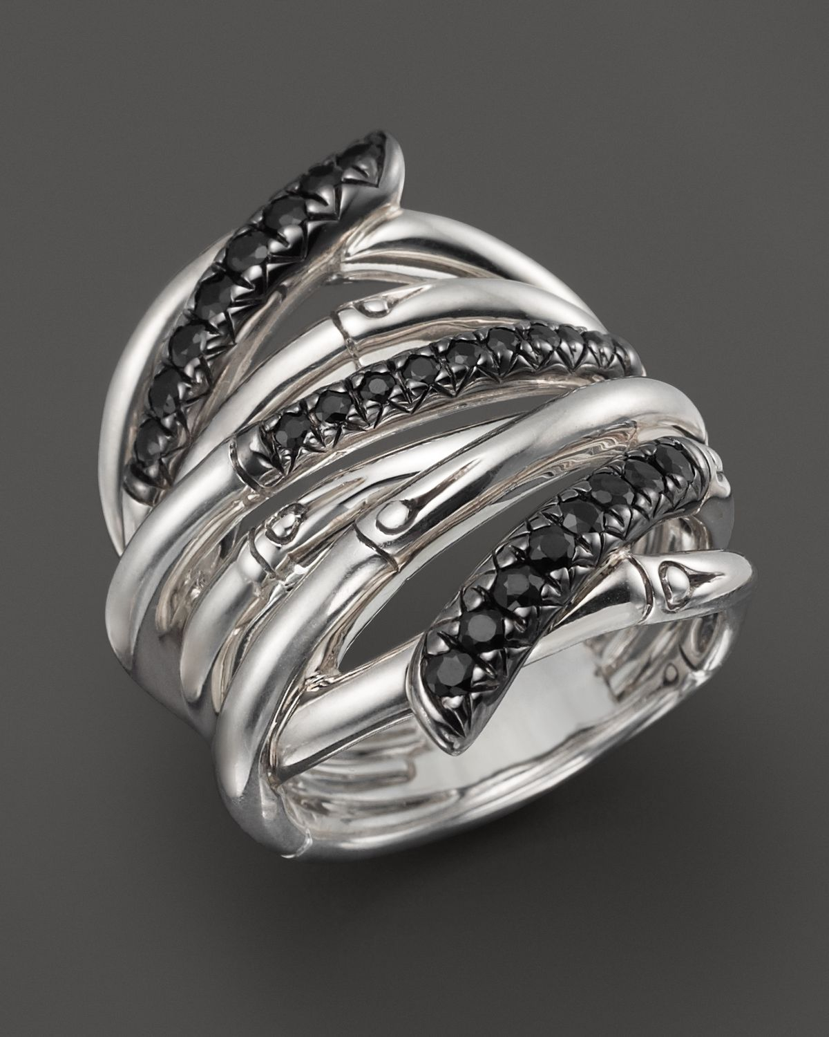 John Hardy Women'S Sterling Silver Bamboo Lava Extra Wide