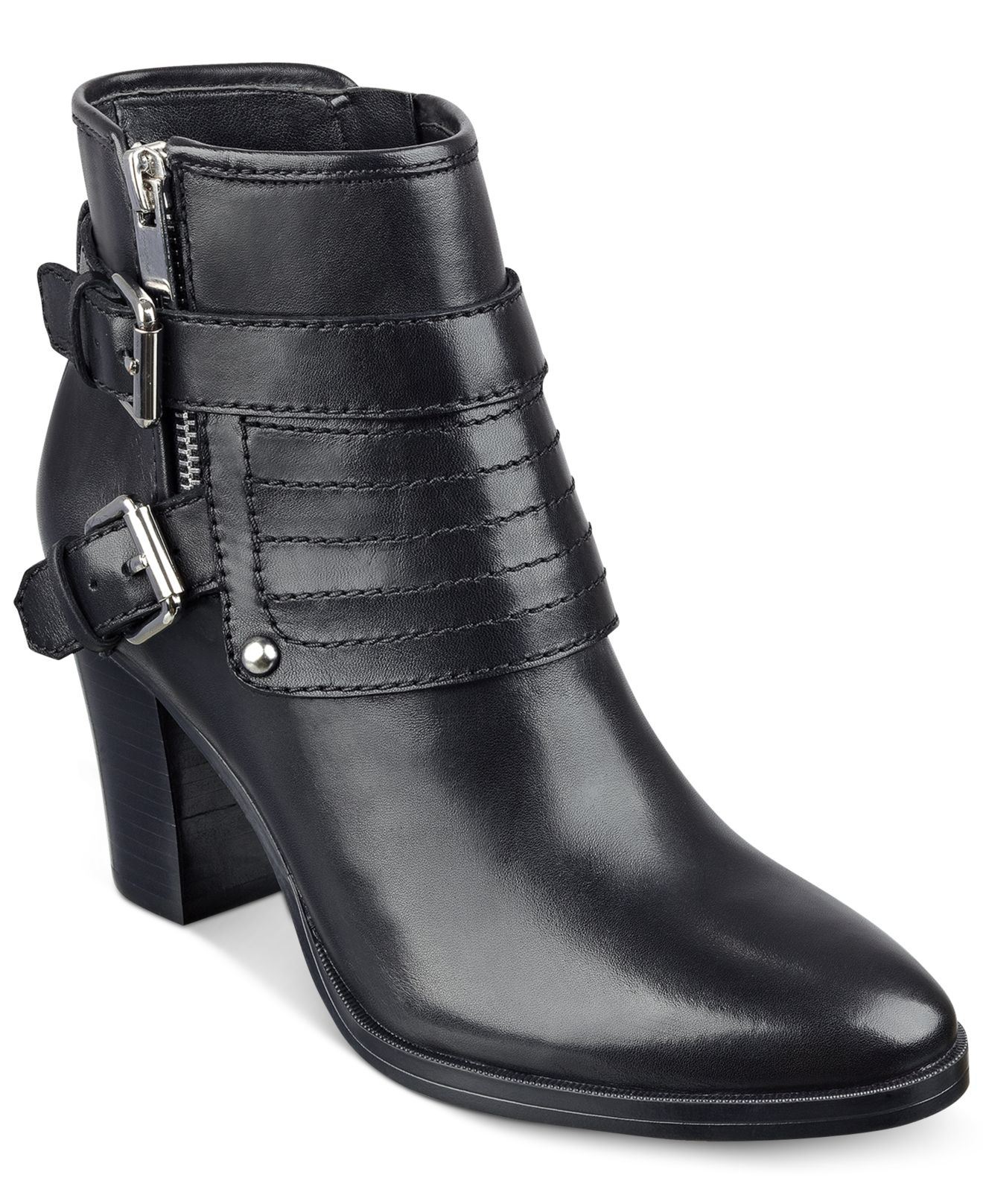 Marc fisher Engine Ankle Booties in Black | Lyst