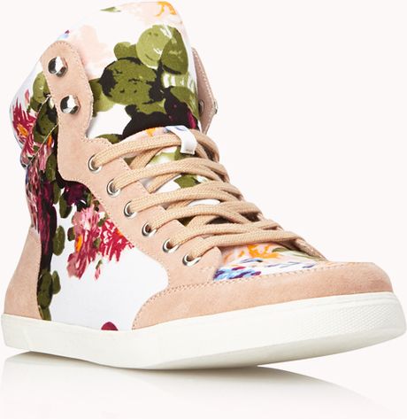 Forever 21 Favorite Floral Sneakers in Pink (Blush) | Lyst