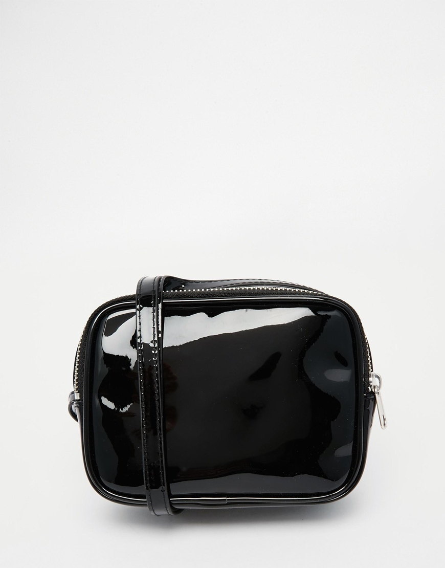 black patent crossbody