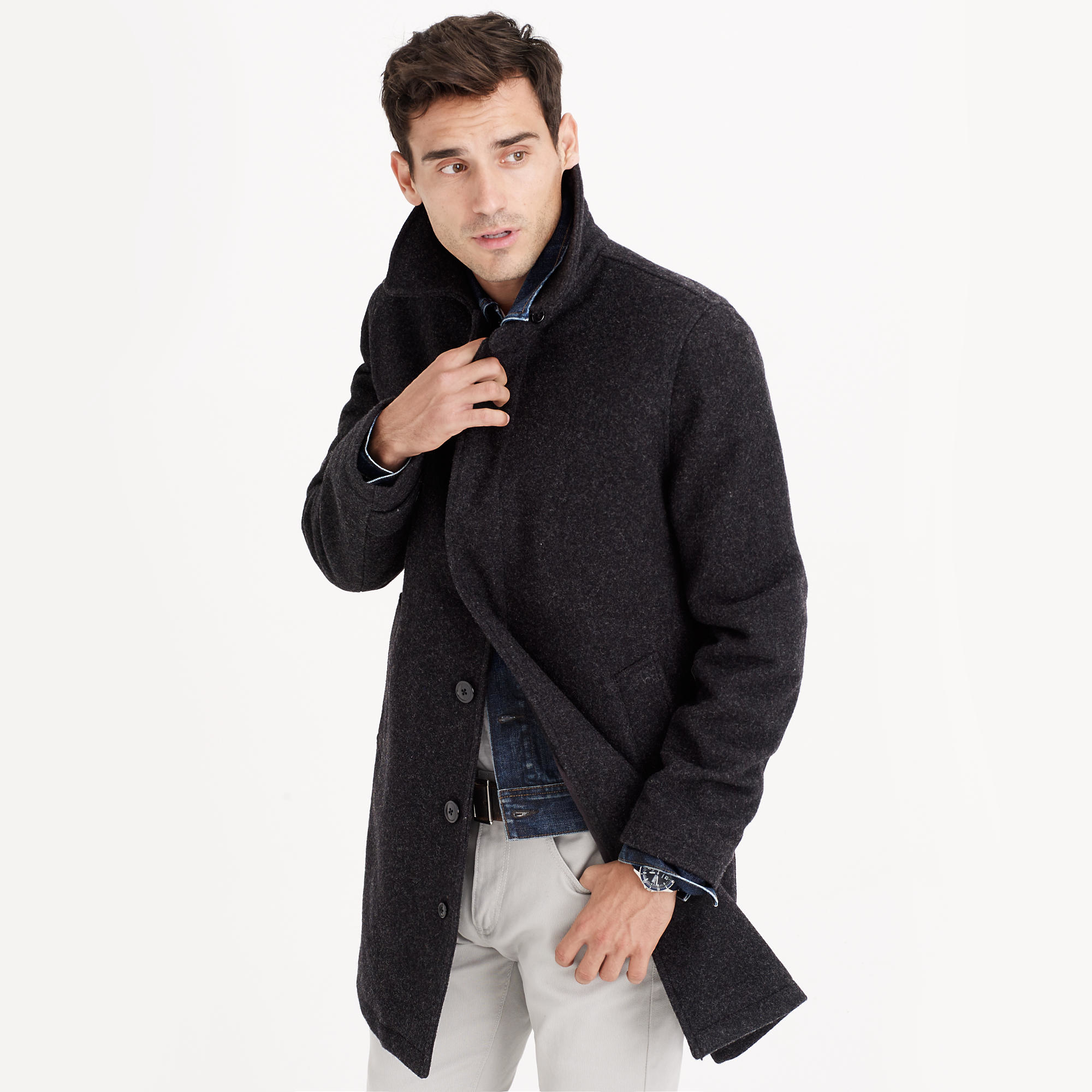 j crew gray coat