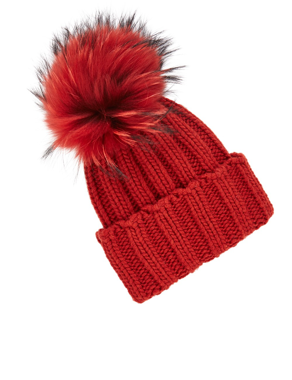 Inverni Rusty Red Cashmere Bobble Hat in Red Lyst
