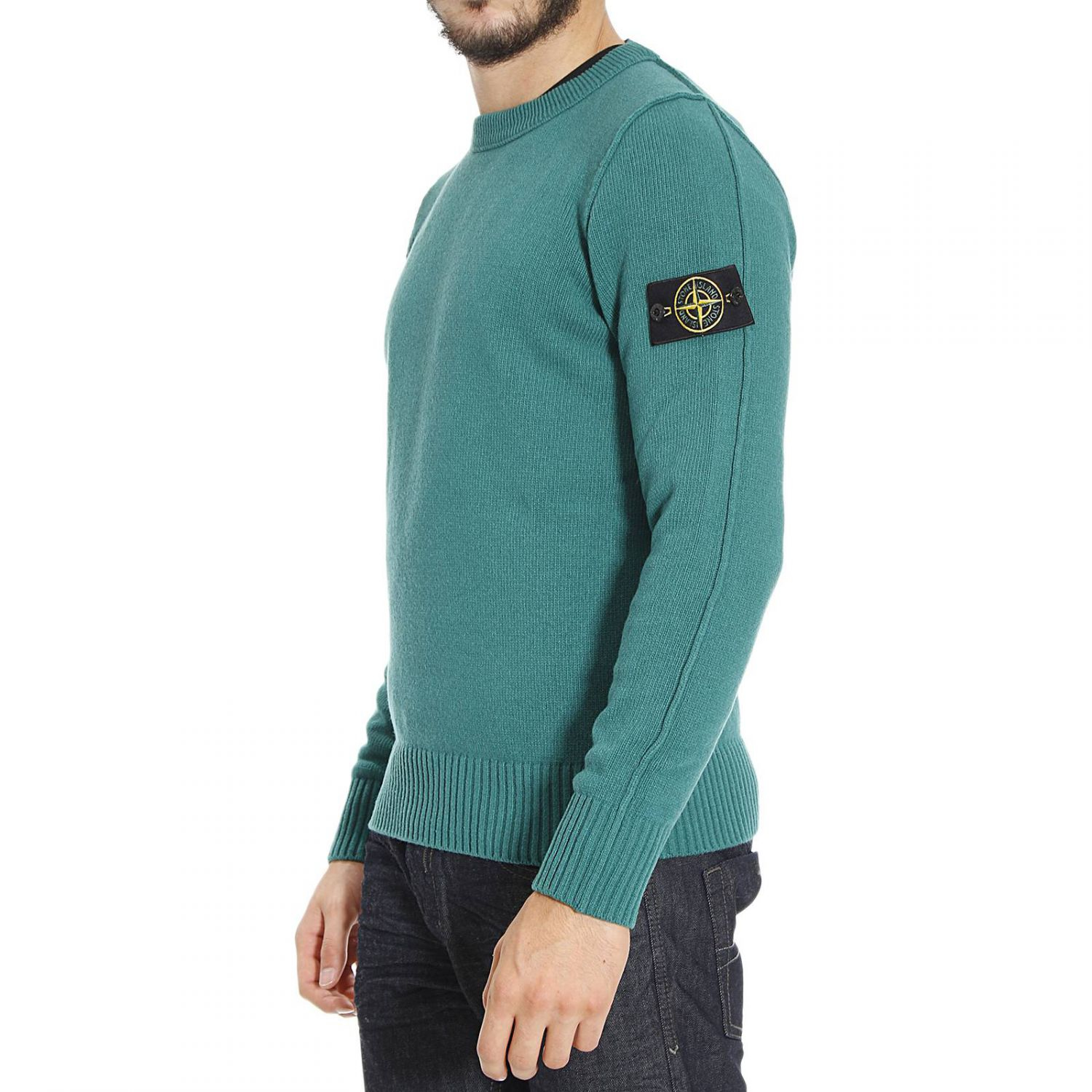 stone island green crewneck