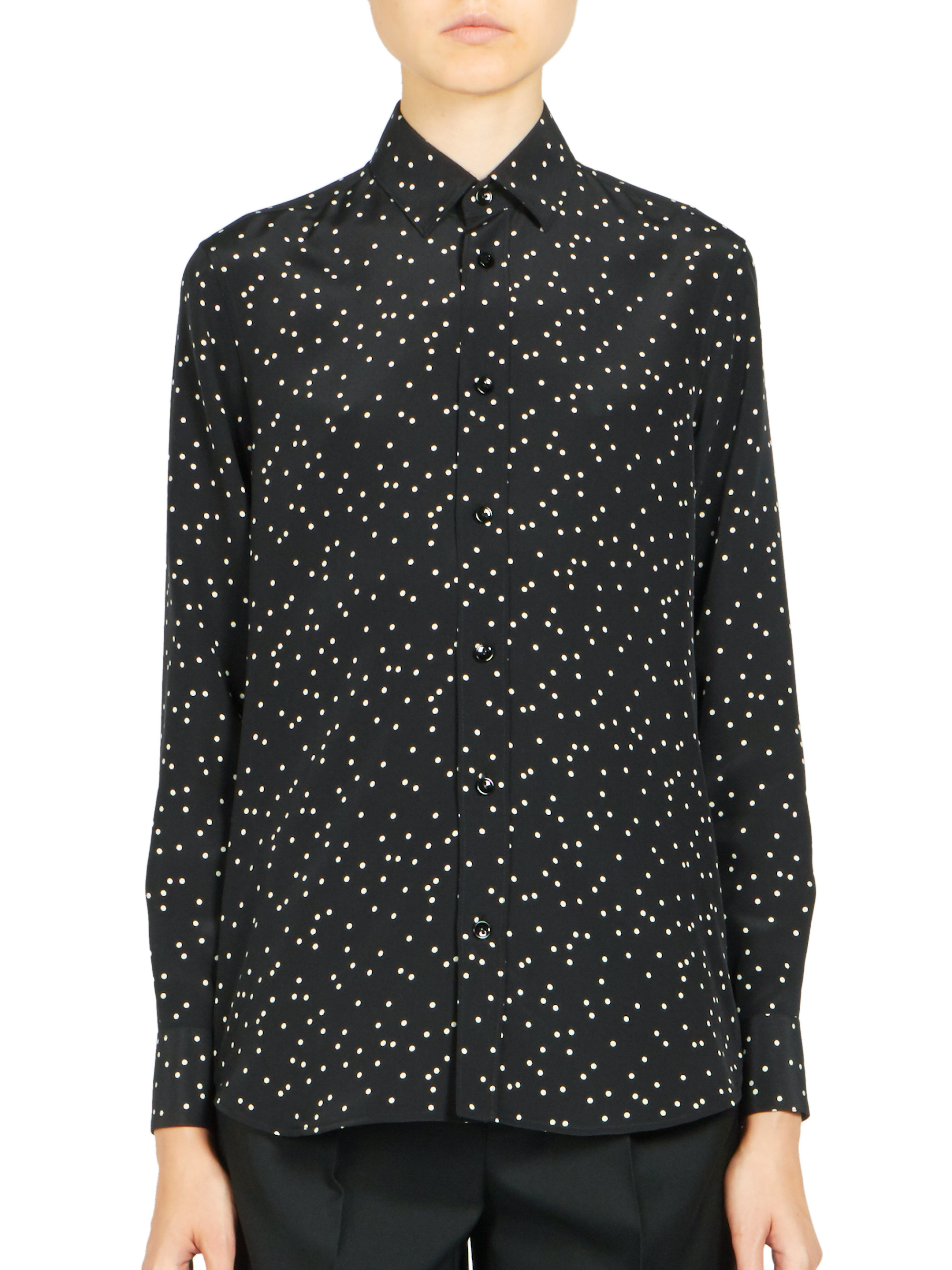 saint laurent dot shirt