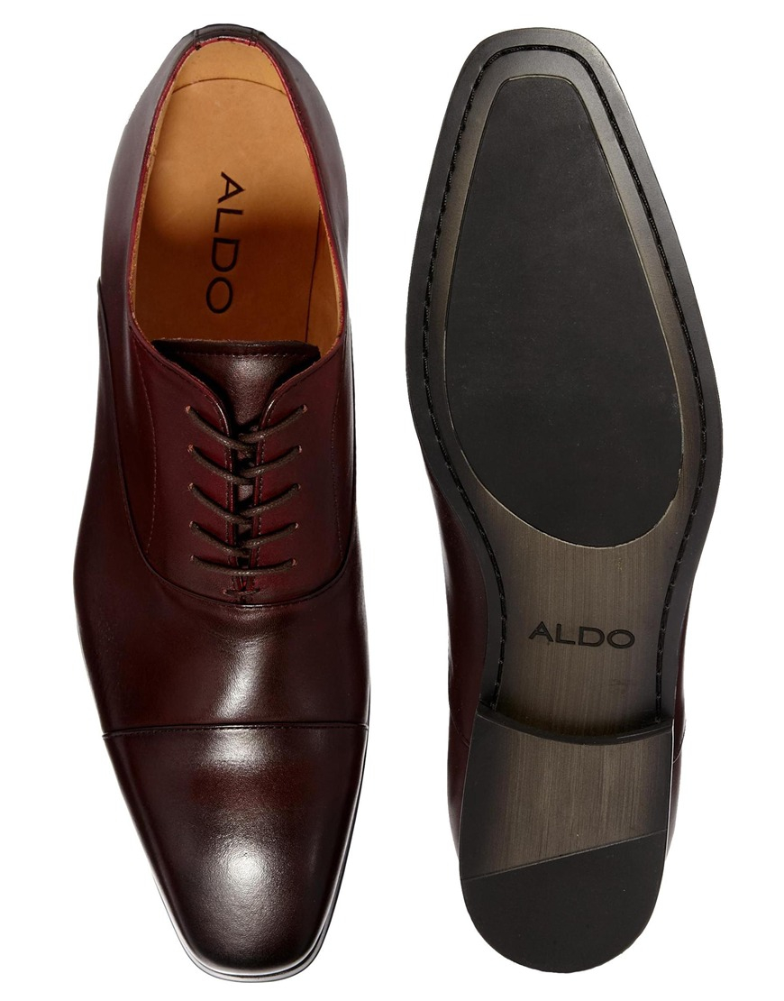  ALDO  Mesnier Leather Oxford  Shoes  in Red for Men Lyst