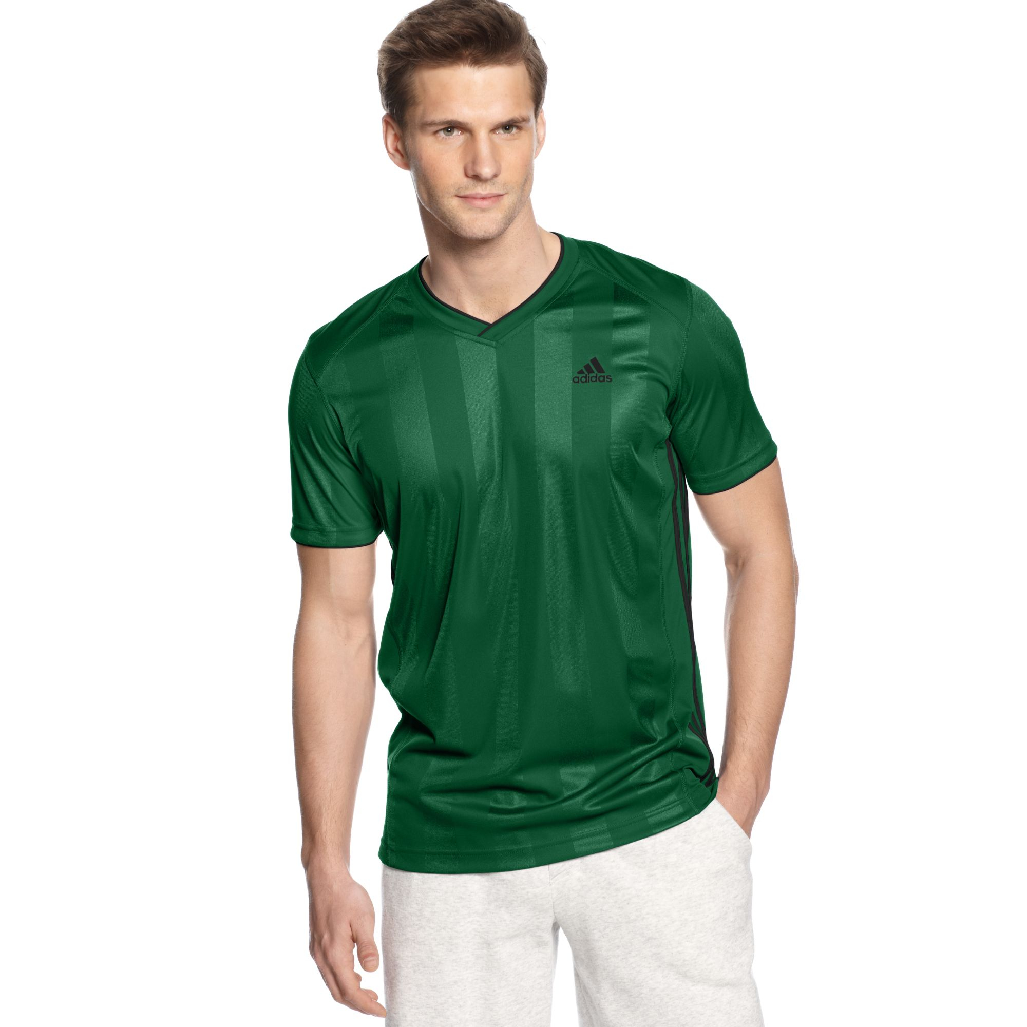 adidas Soccer Shirt Vneck Soccer Jersey in Green for Men - Lyst