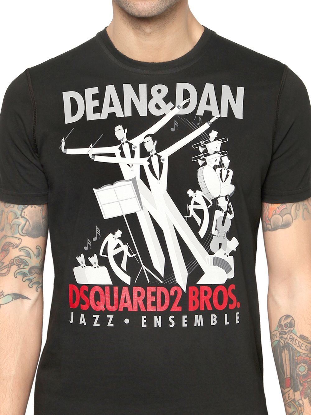 t shirt dsquared black and jazz