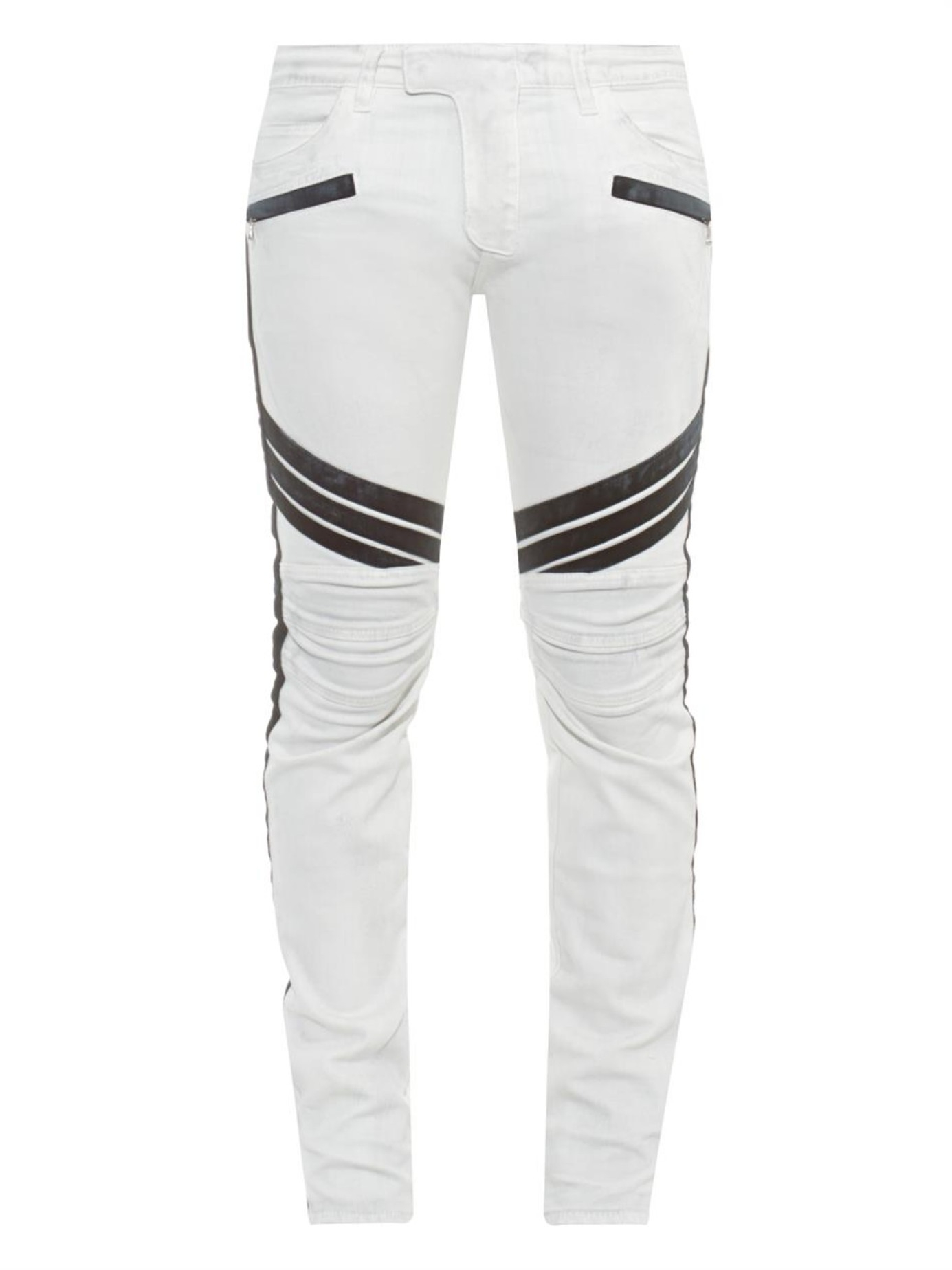 balmain white jeans