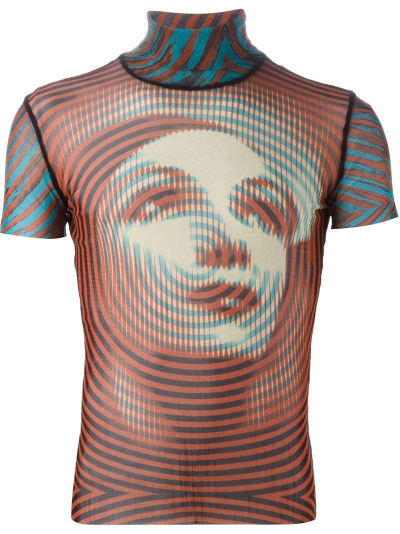 Lyst - Jean Paul Gaultier Sheer Printed T-Shirt for Men
