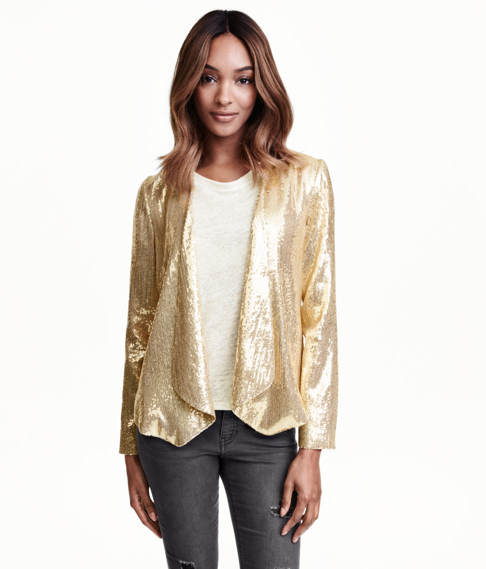 H\u0026M Sequined Jacket in Metallic | Lyst UK