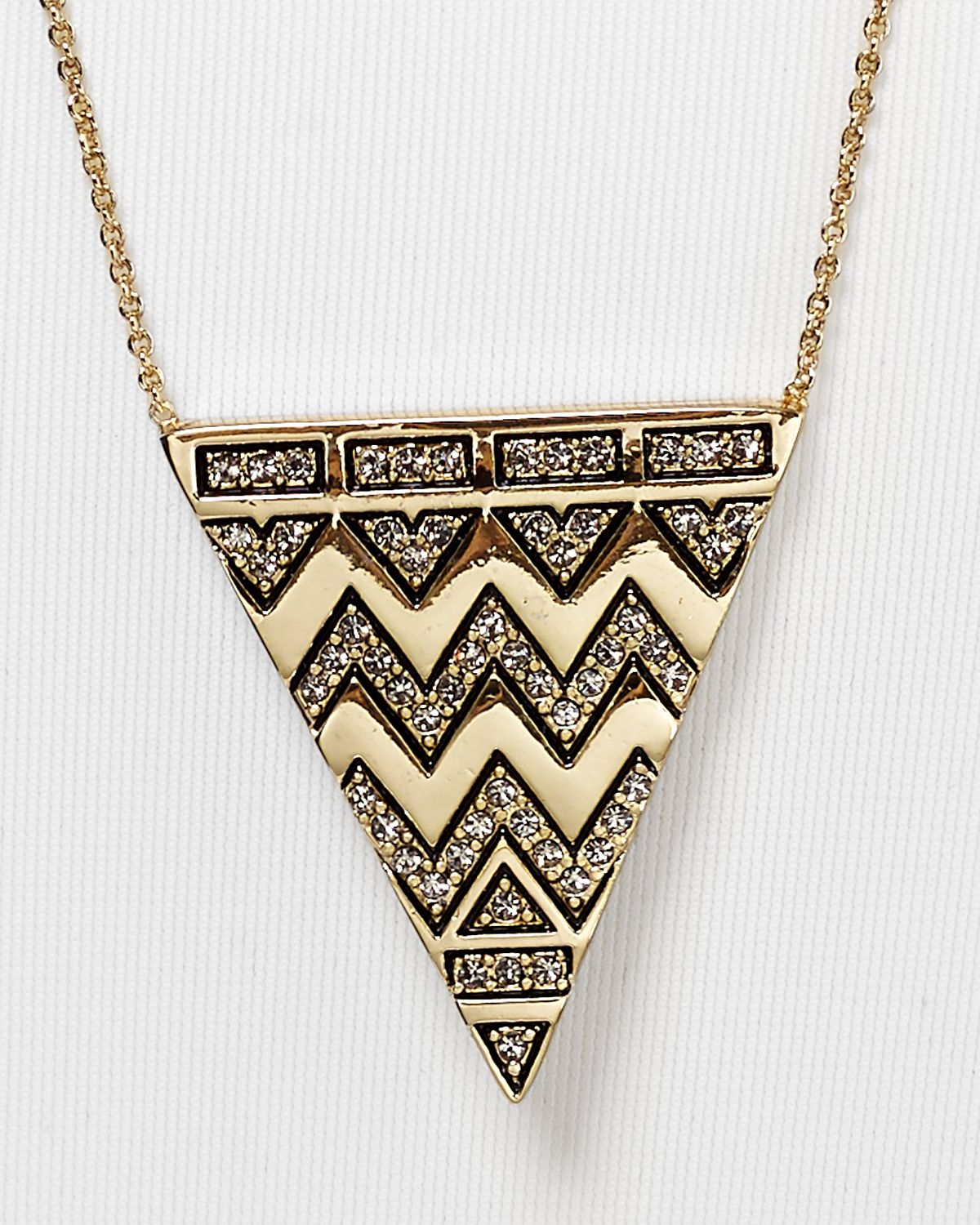 House of Harlow 1960 1960 Pavé Tribal Triangle Pendant