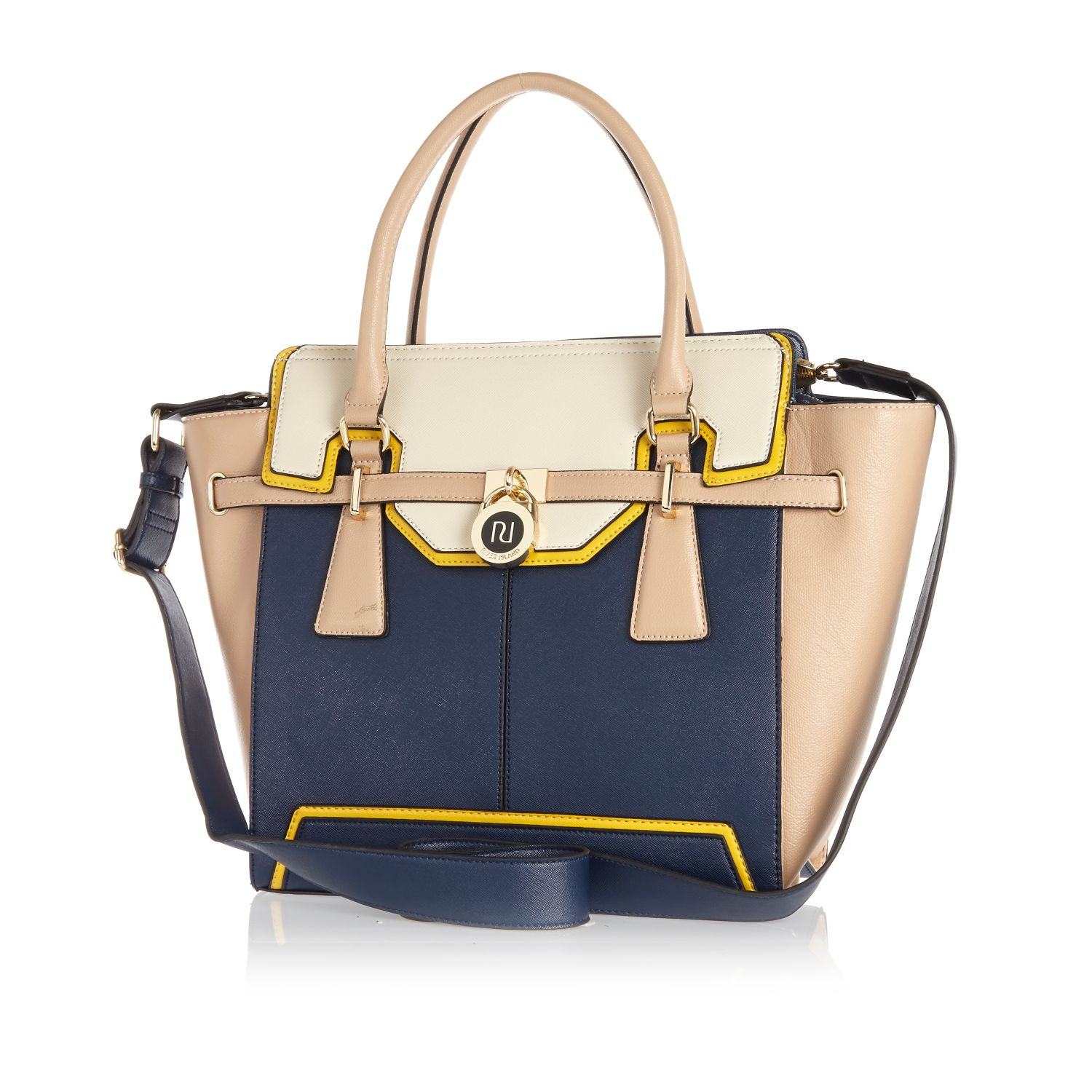 river island navy bag