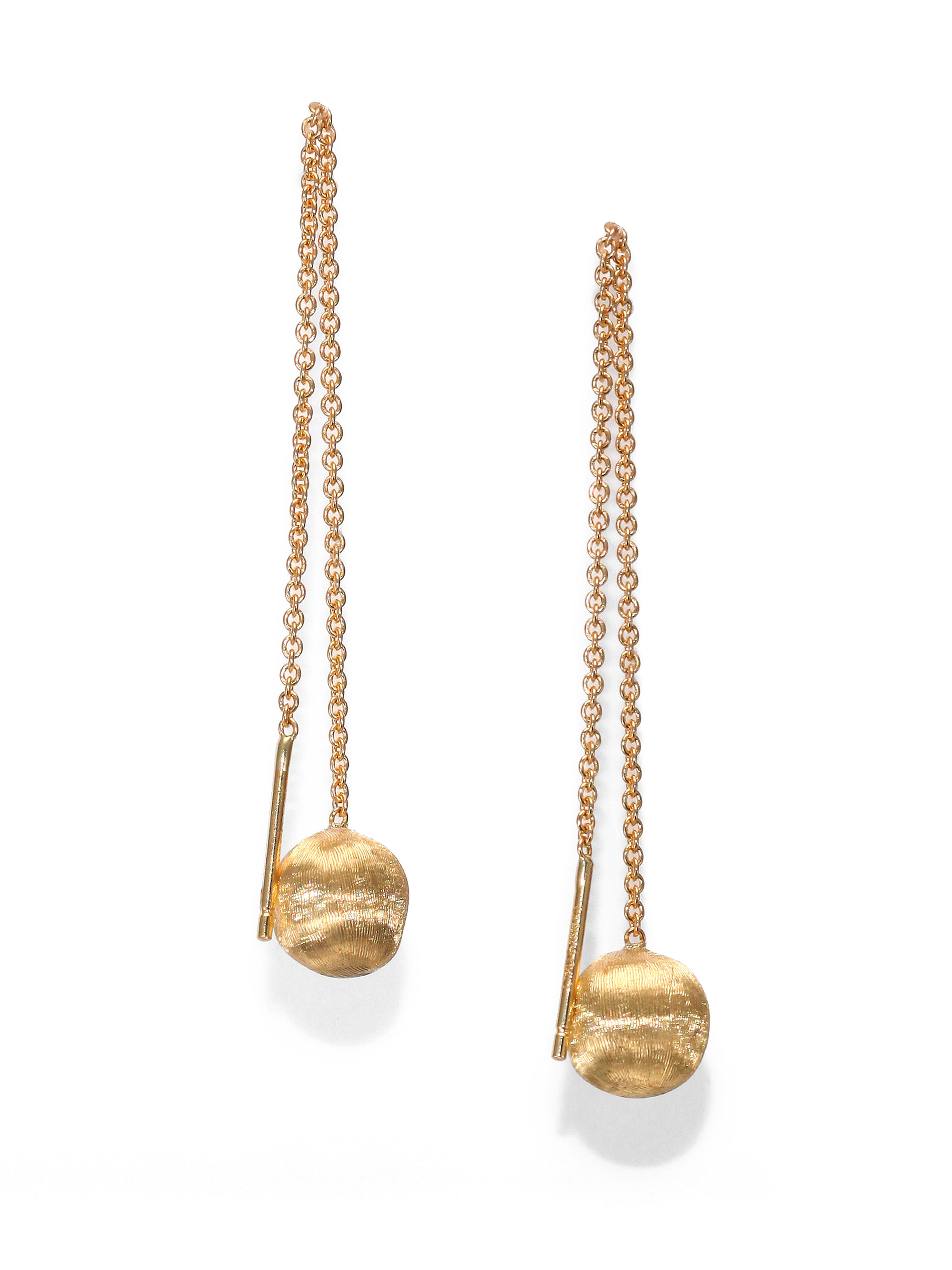 Lyst Marco Bicego Delicati 18k Yellow Gold Threaded Sphere Drop Gallery