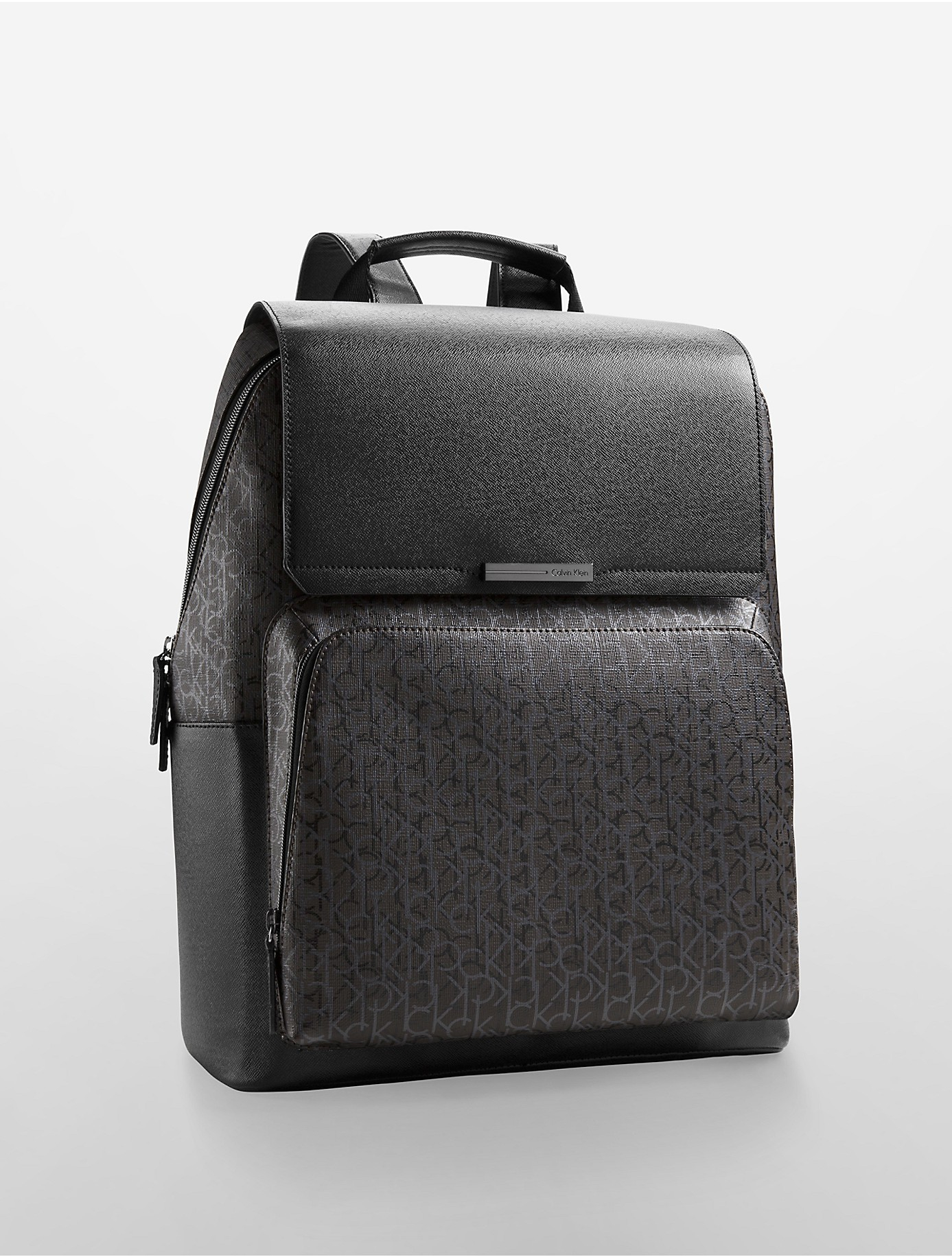 Lyst Calvin Klein Ck Coated Flap Backpack in Brown for Men