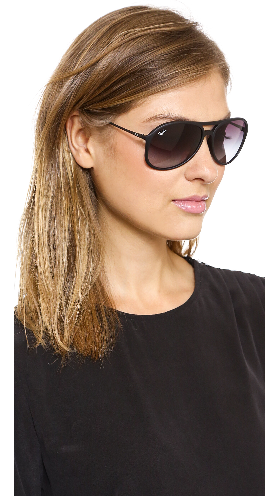 womens black ray ban aviator sunglasses