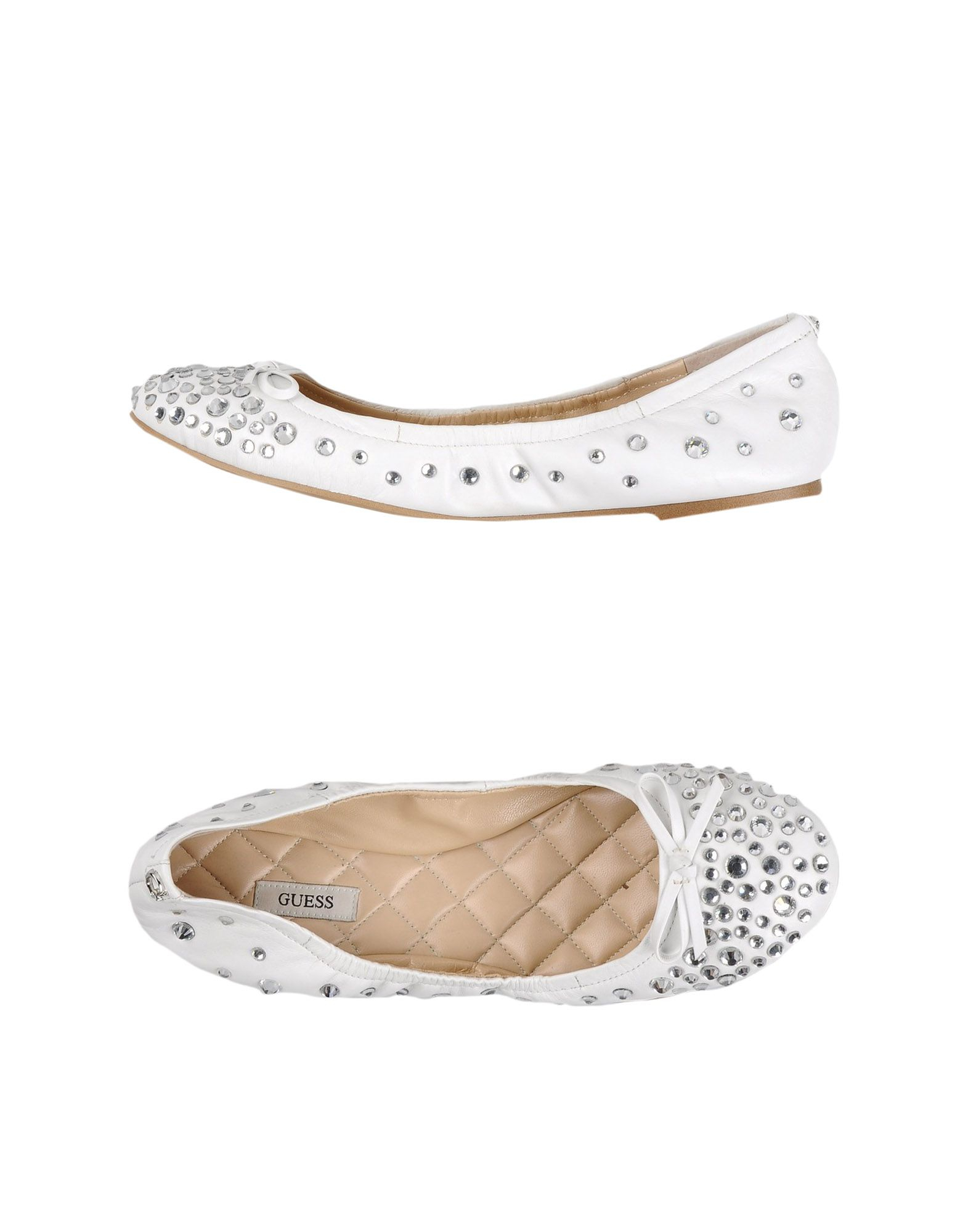 Guess Ballet Flats in White | Lyst