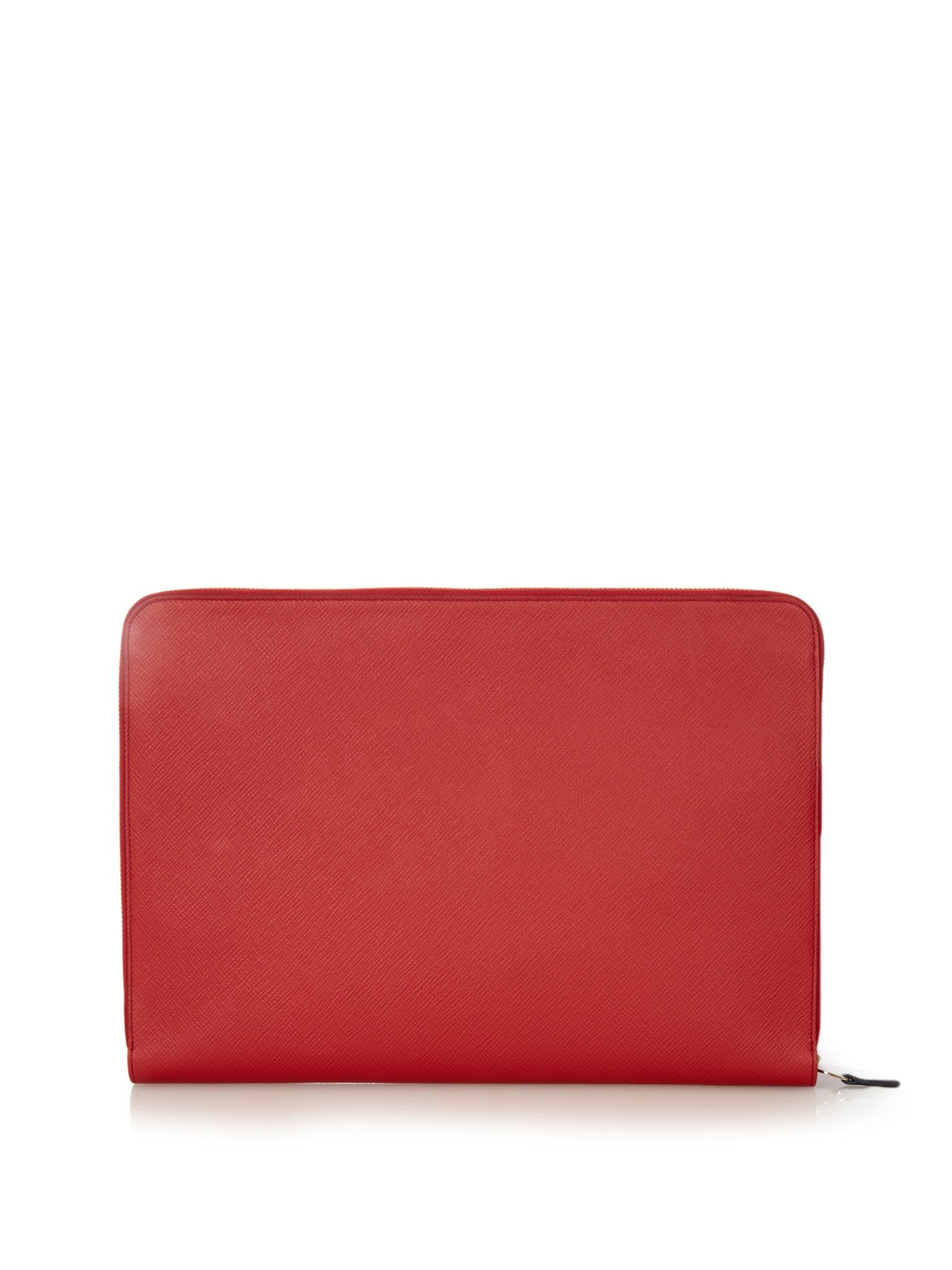 Smythson Panama Leather Laptop Case in Red for Men | Lyst