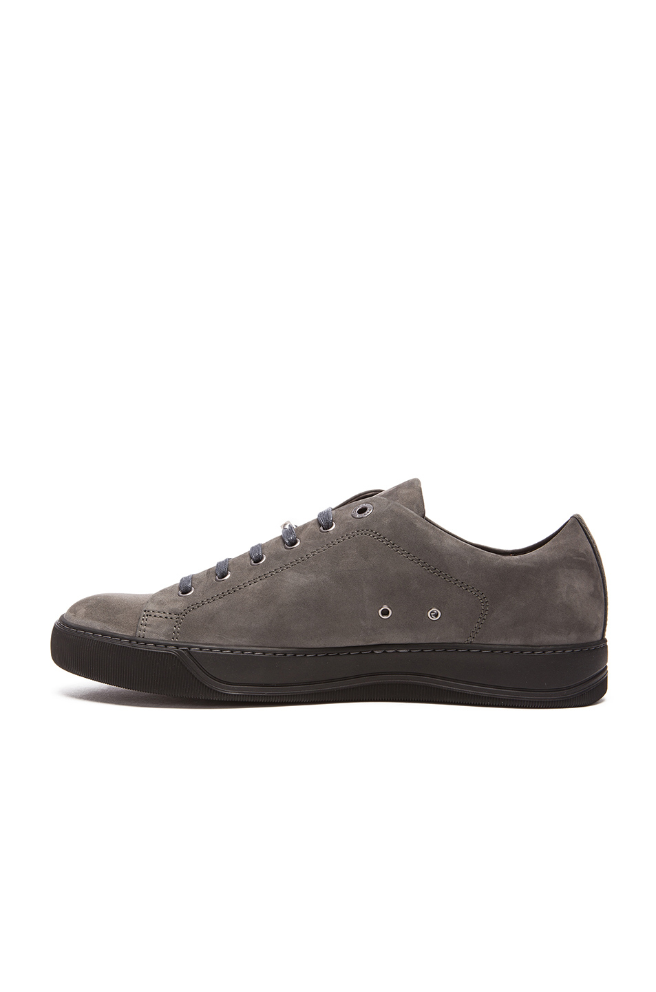 Lyst - Lanvin Nubuck Calfskin Sneakers in Gray