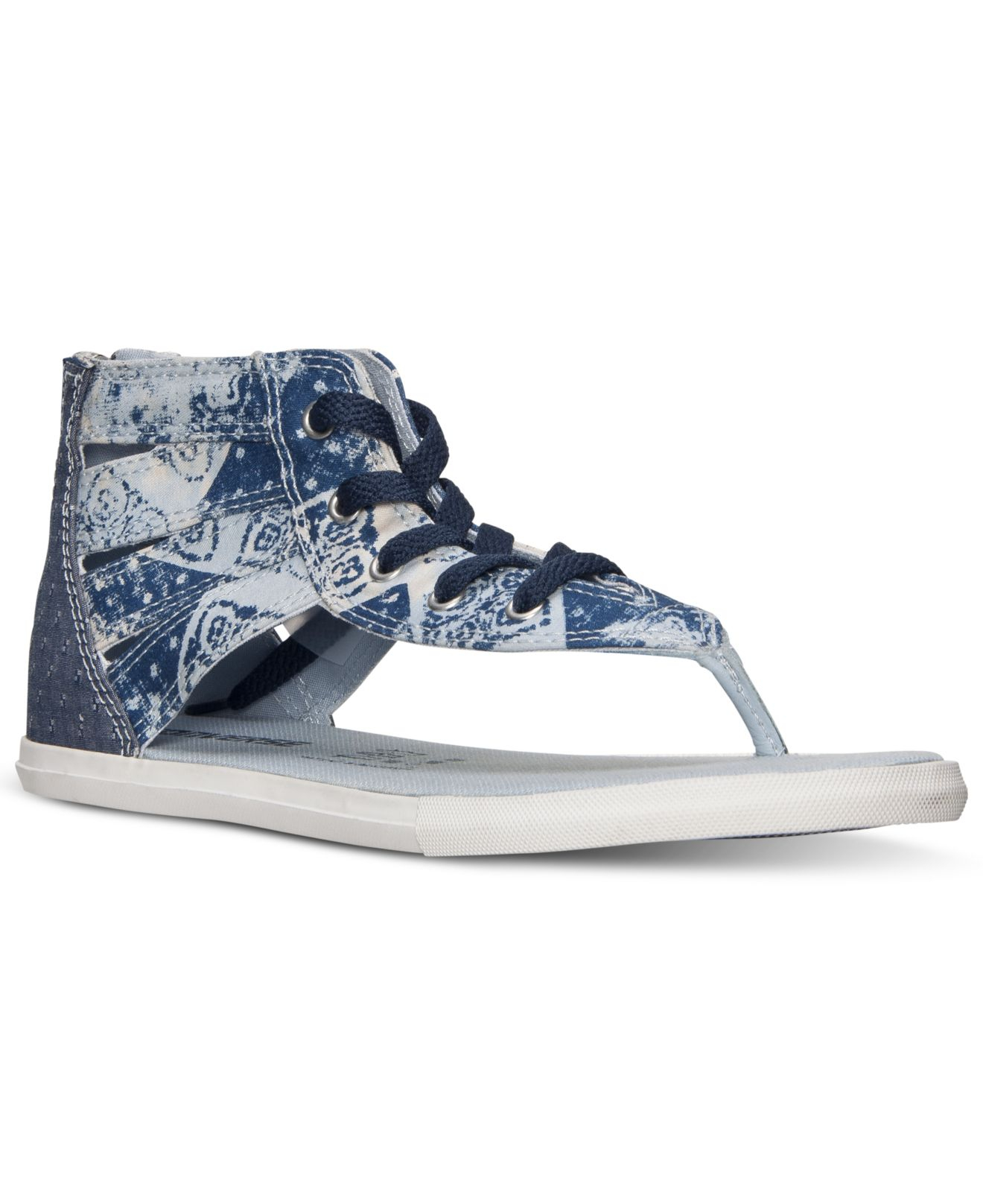 Converse Canvas Women's Chuck Taylor Gladiator Thong Sandals From Finish  Line in Blue - Lyst