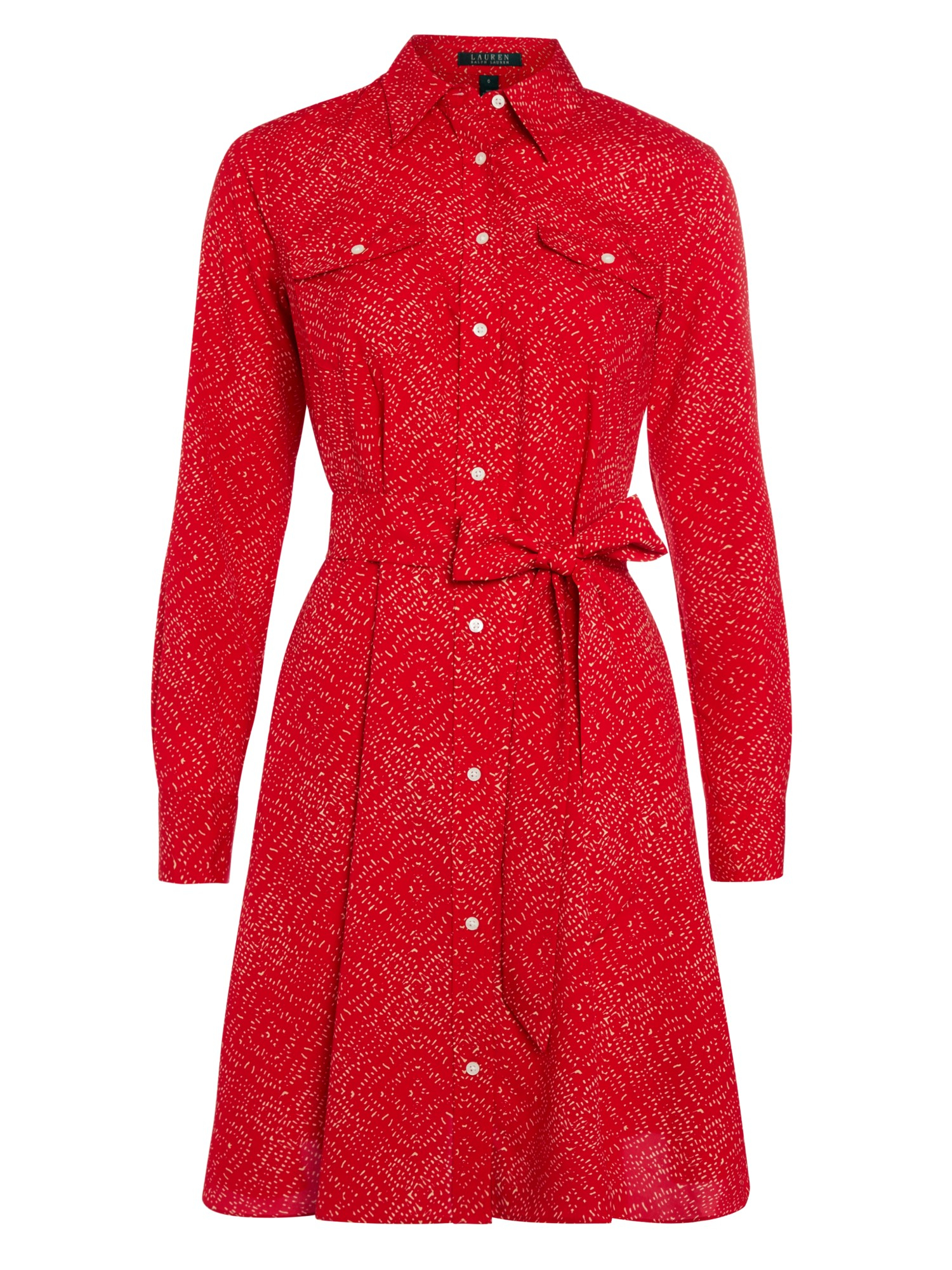 ralph lauren red shirt dress