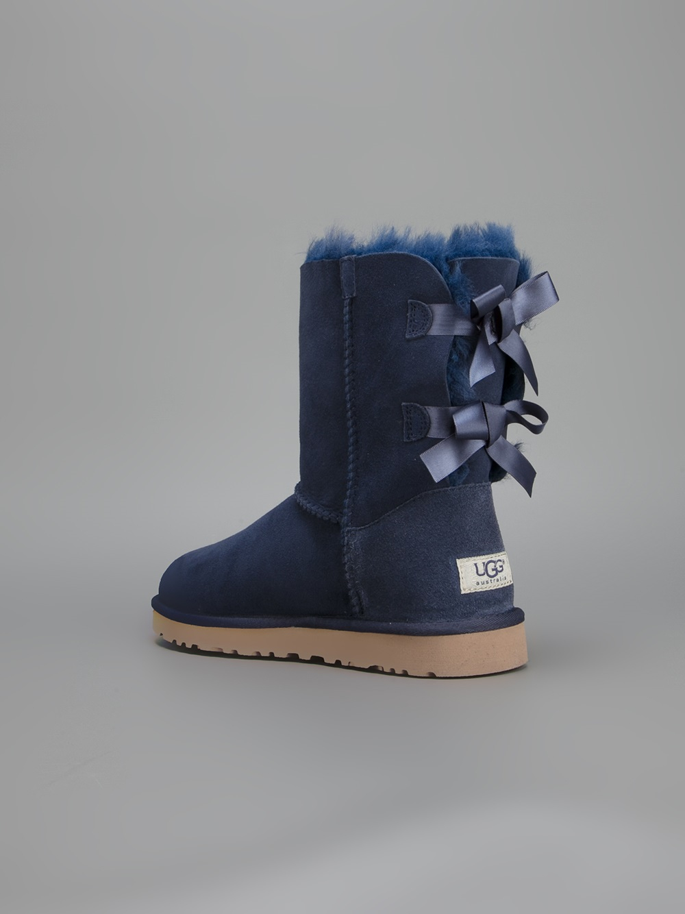 Dark blue uggs with bows discount