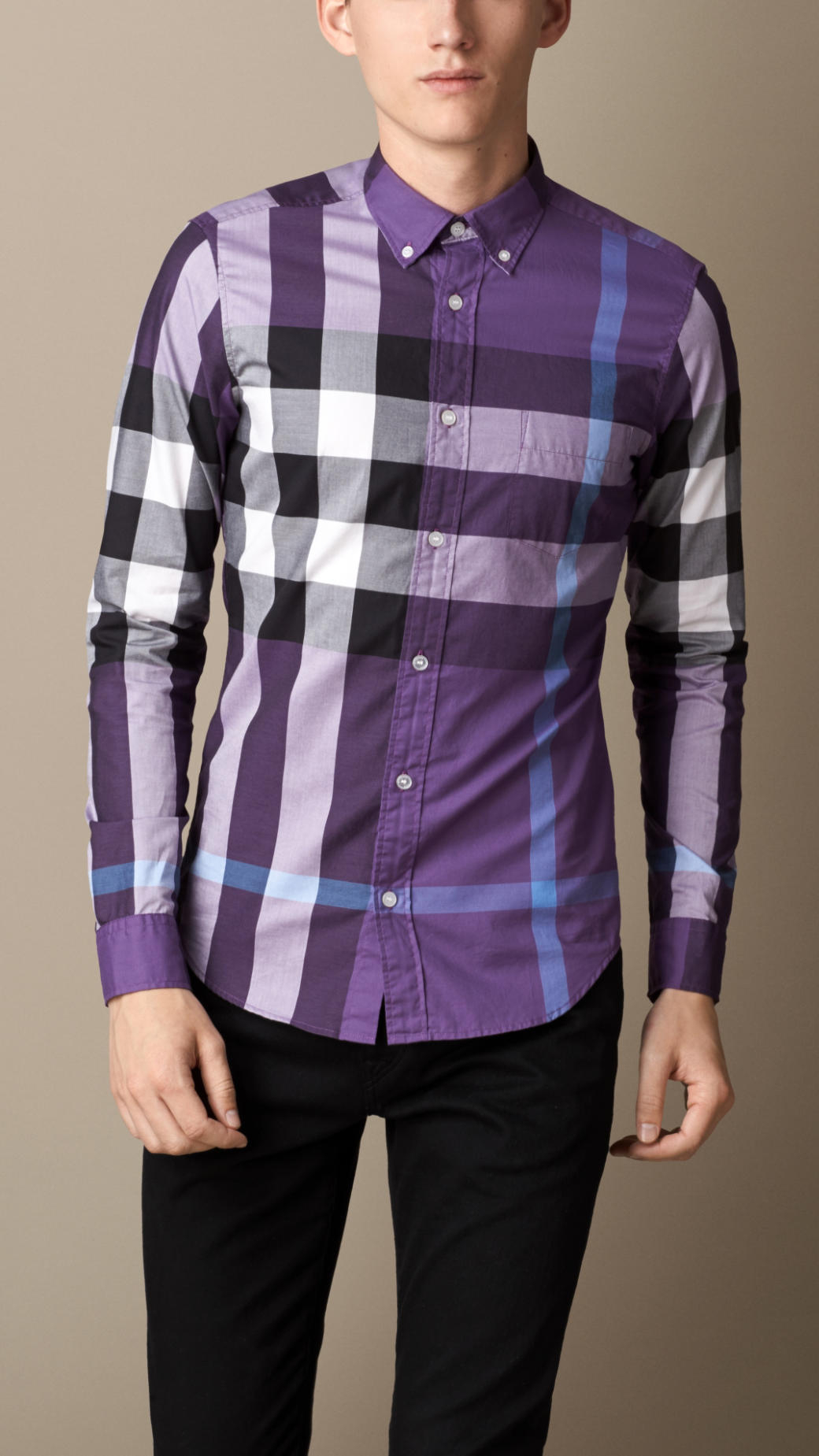 Burberry Exploded Check Cotton Shirt in 