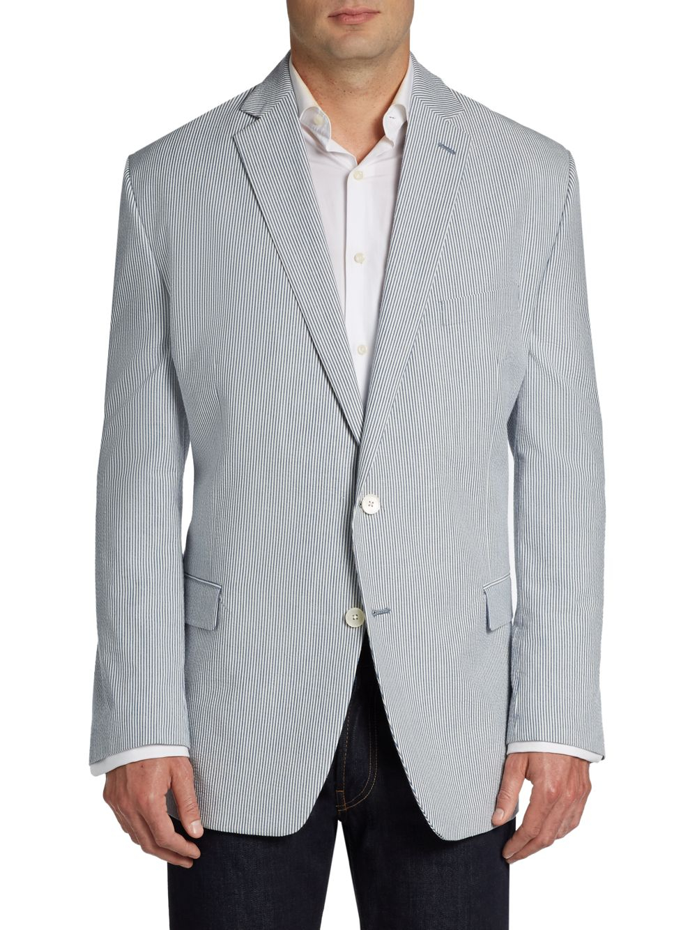 Lauren By Ralph Lauren Seersucker Cotton Sportcoat in Gray for Men ...