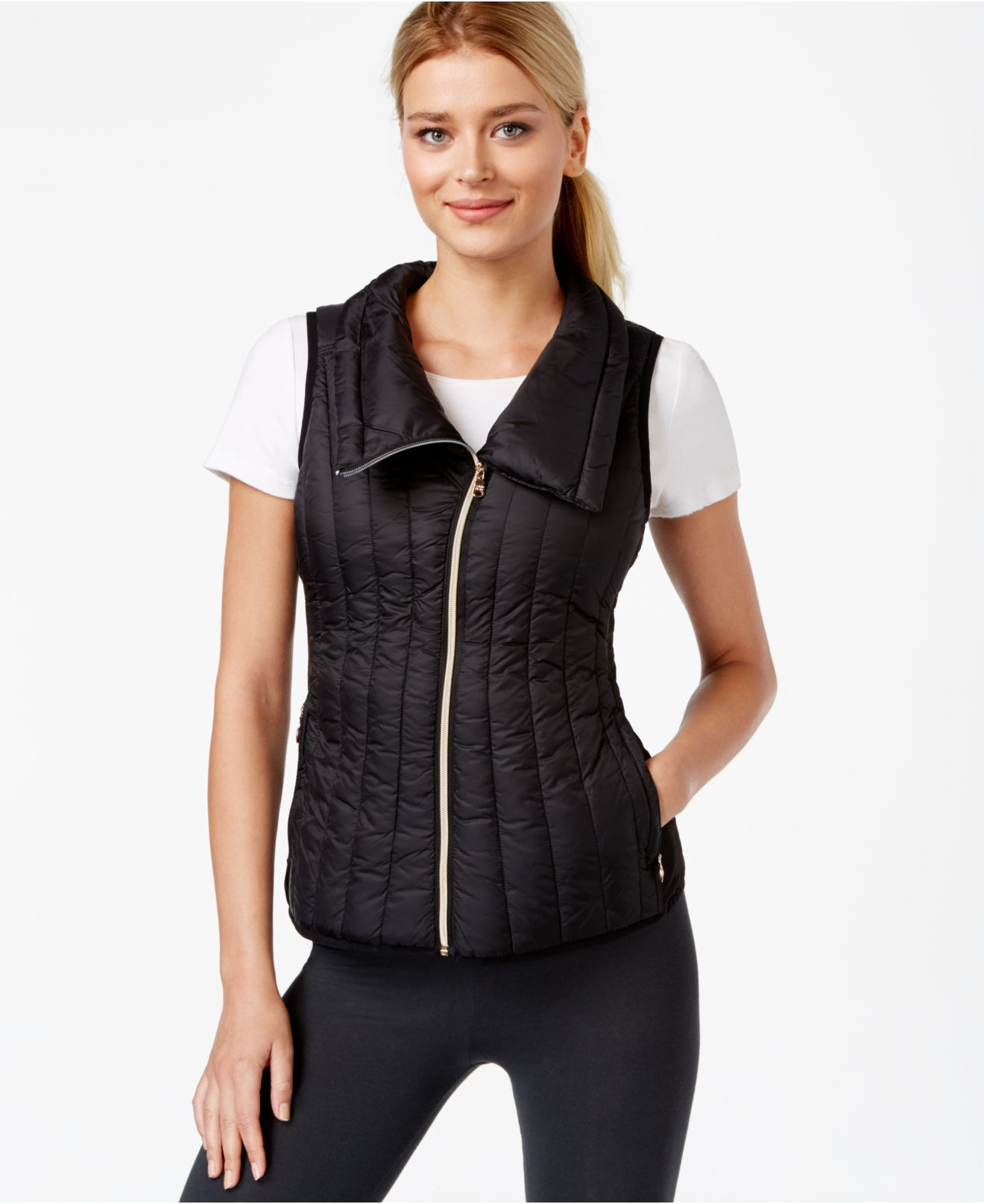 Lyst Calvin Klein Performance Down Vest in Black