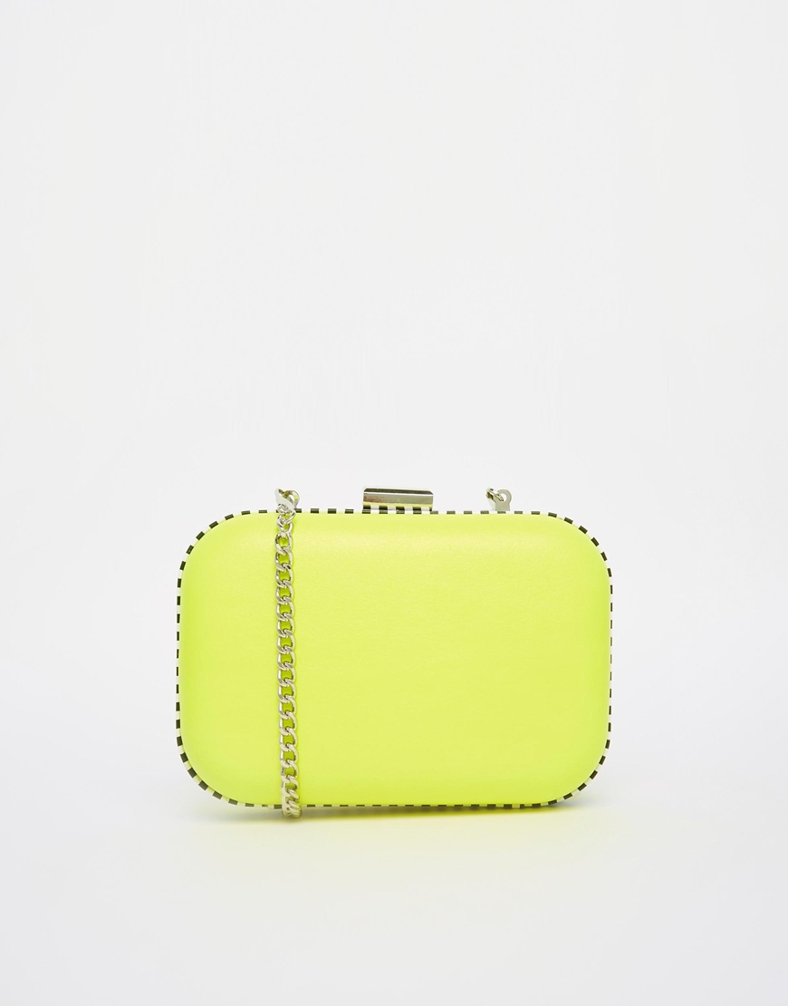 lime green clutch bag