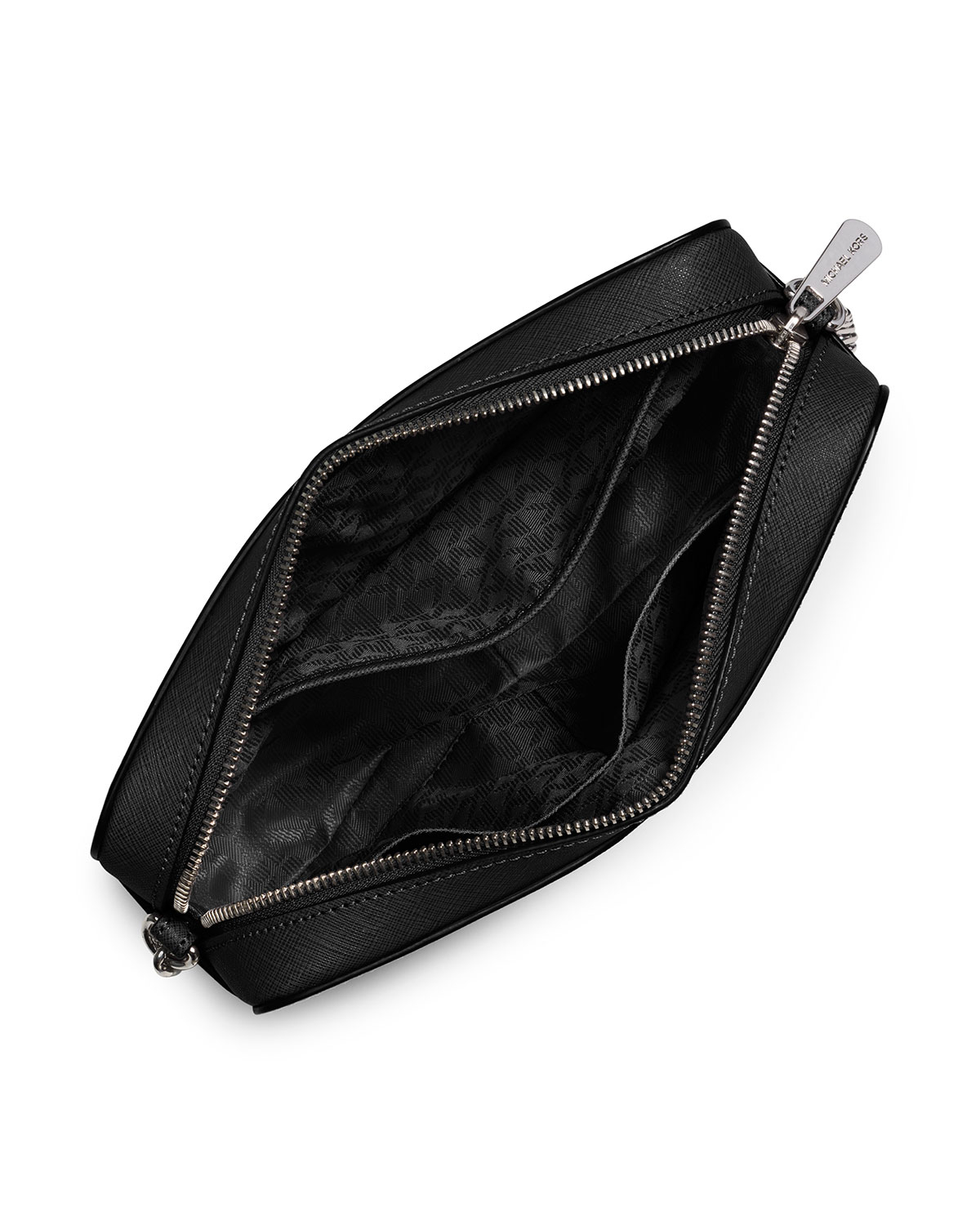 MICHAEL Michael Kors Jet Set Travel Large Leather Cross-Body Bag in Black - Lyst
