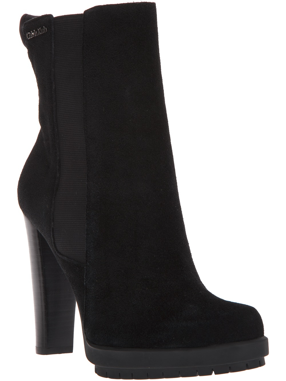 calvin klein black platform boot trainers