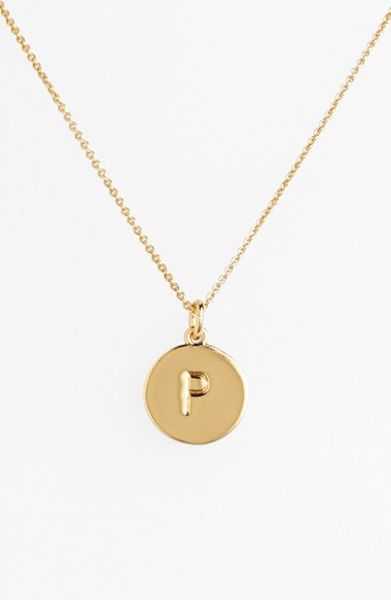Kate Spade 'One In A Million' Initial Pendant Necklace - P- Gold in ... Kate Spade 'One In A Million' Initial Pendant Necklace - P- Gold in ...