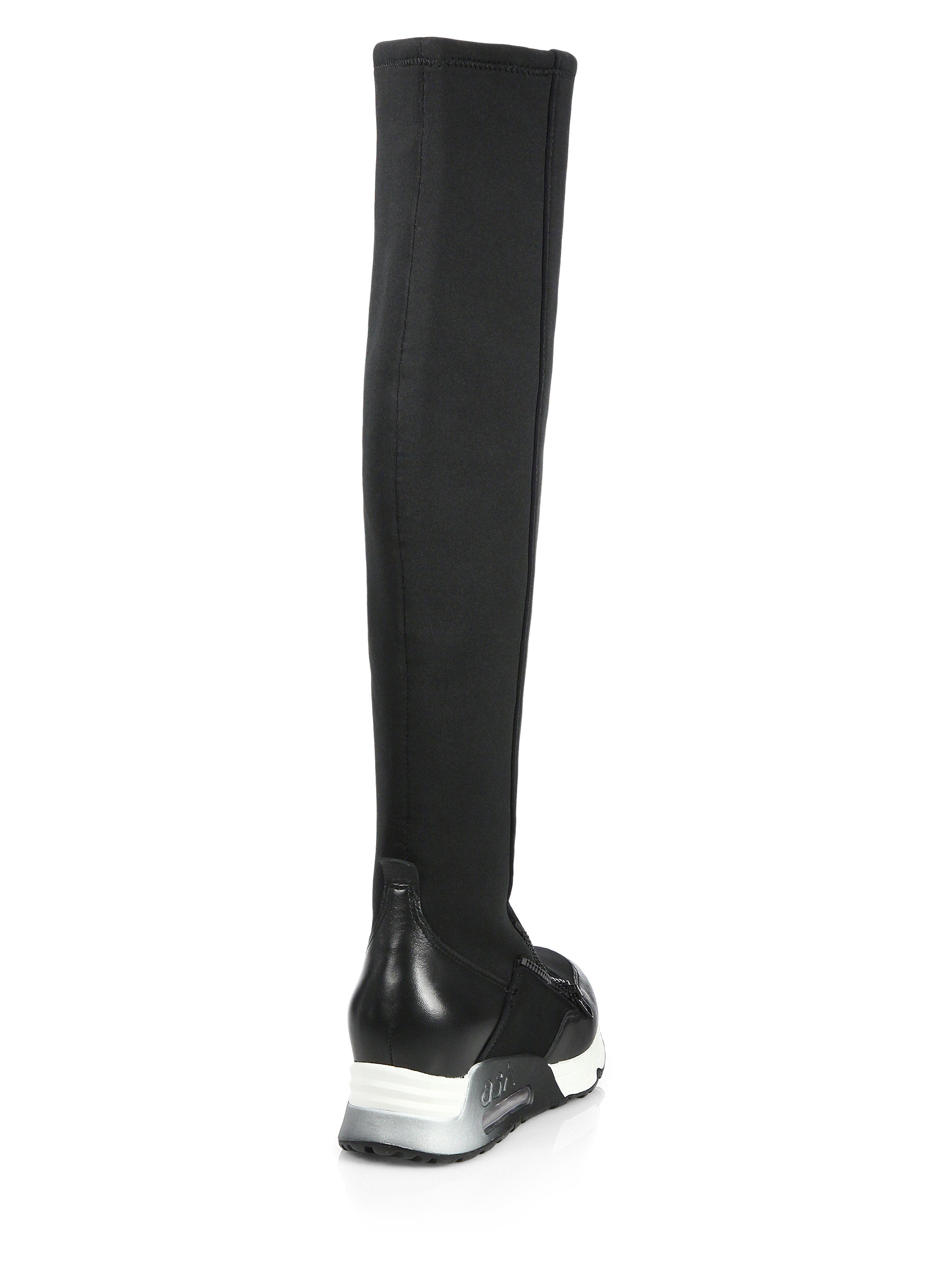 Ash Lynx Knee-High Sneaker Boots in Black | Lyst