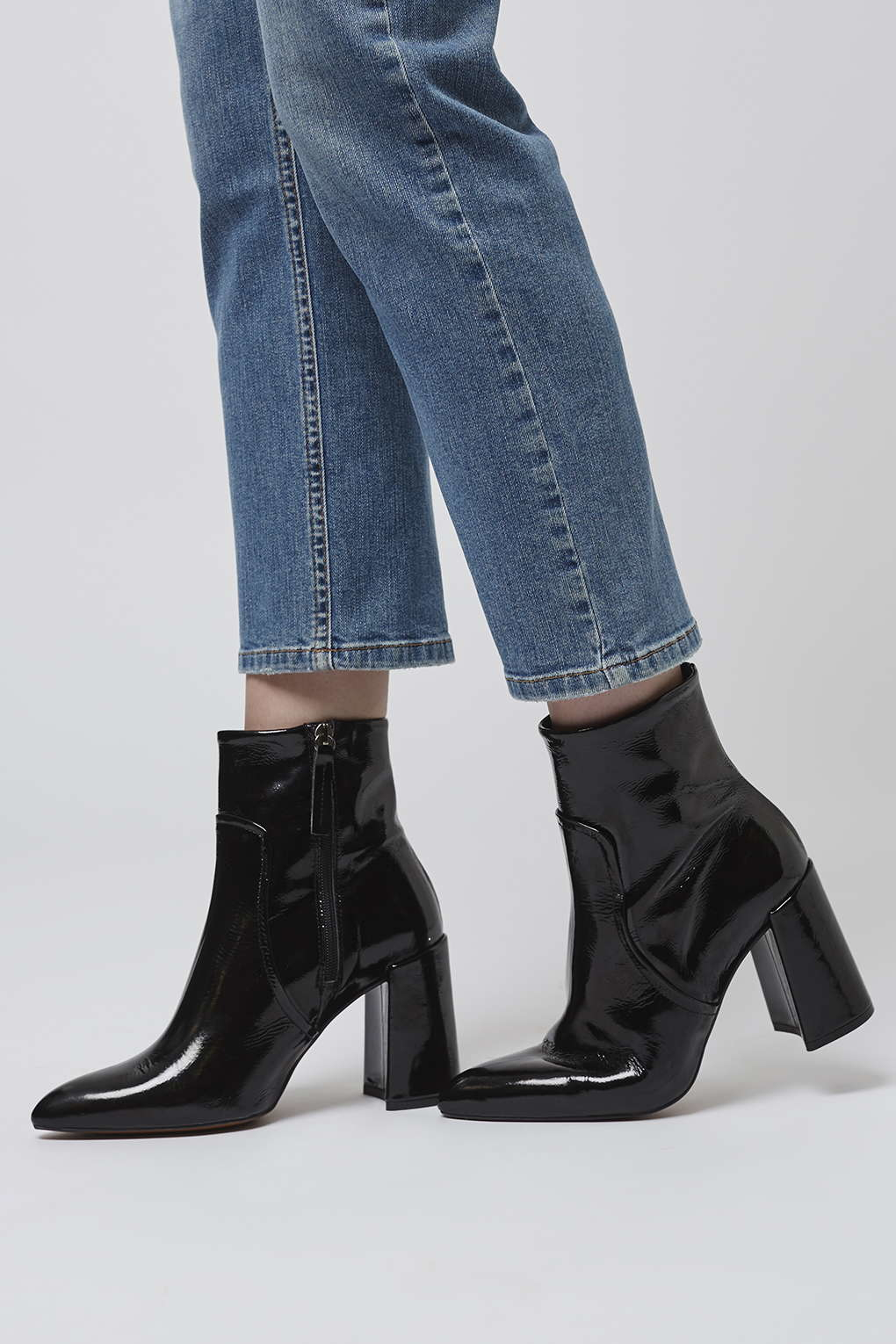 topshop patent leather boots