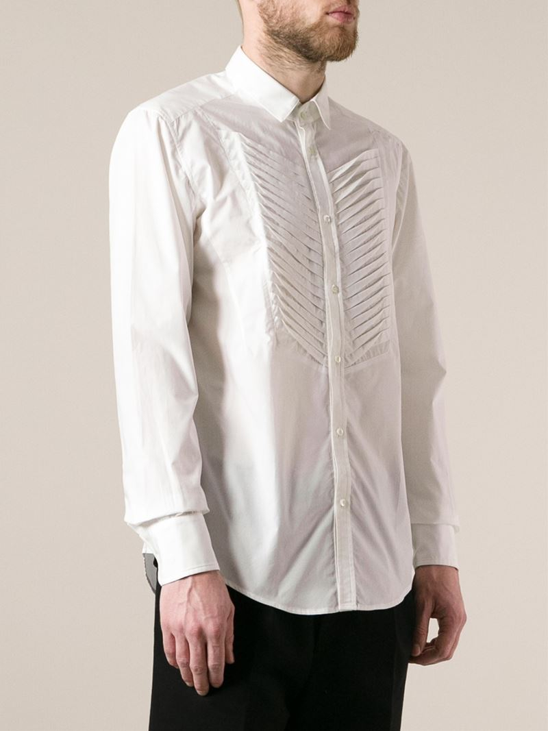 Lyst Tom Rebl Pleated Shirt in White for Men