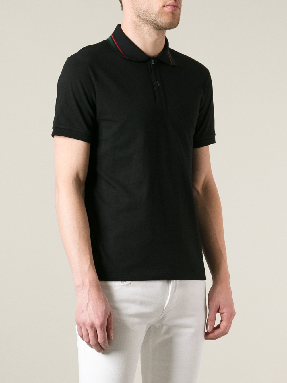 Gucci Classic Polo Shirt in Black for Men - Lyst